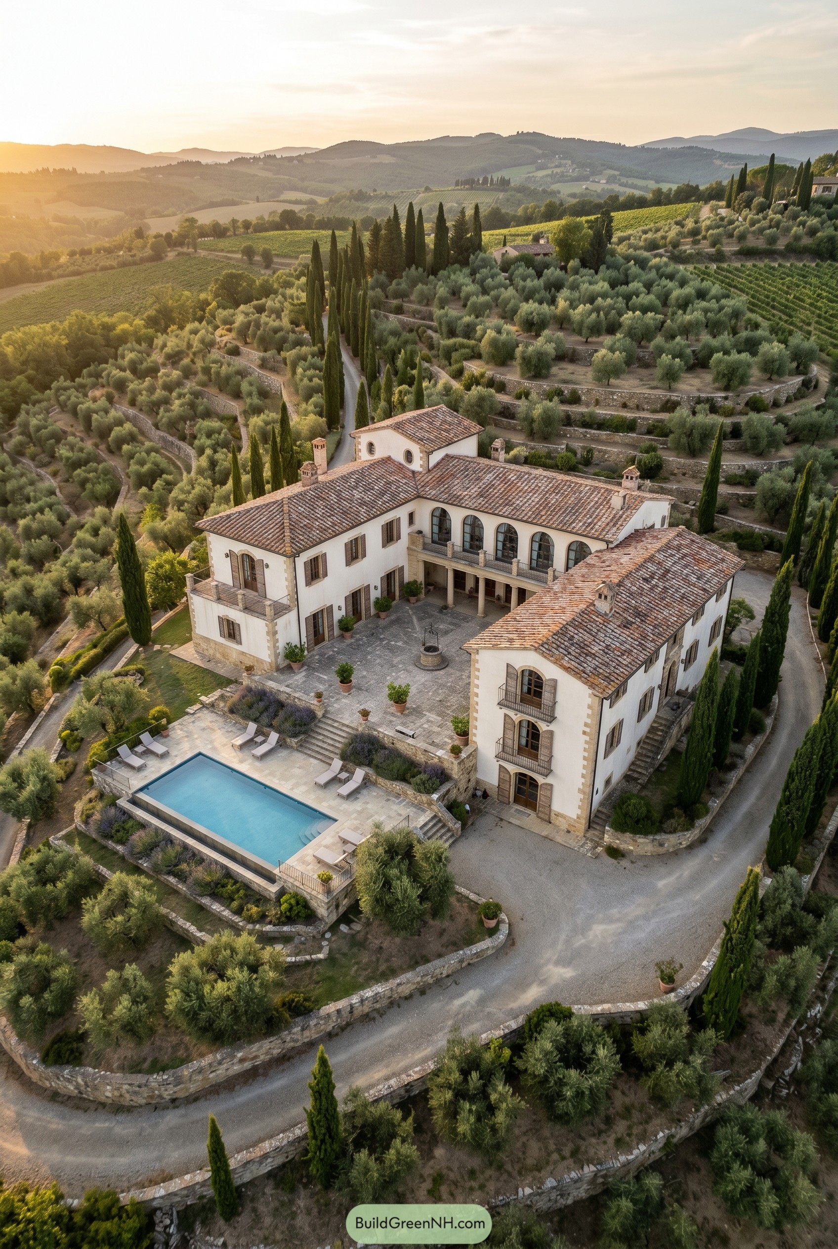Mediterranean estate with pool in olive groves