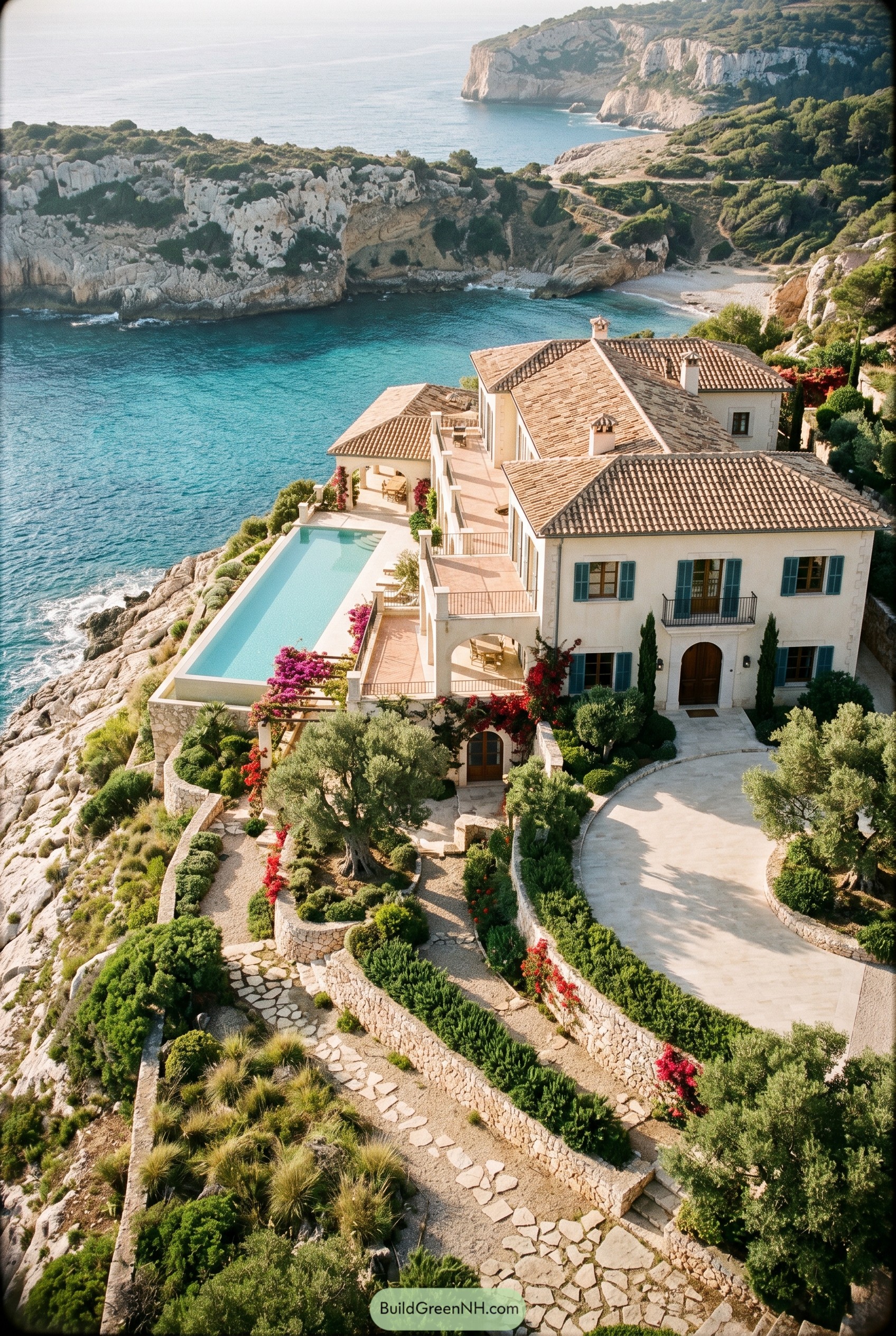 Cliffside Mediterranean villa with infinity pool