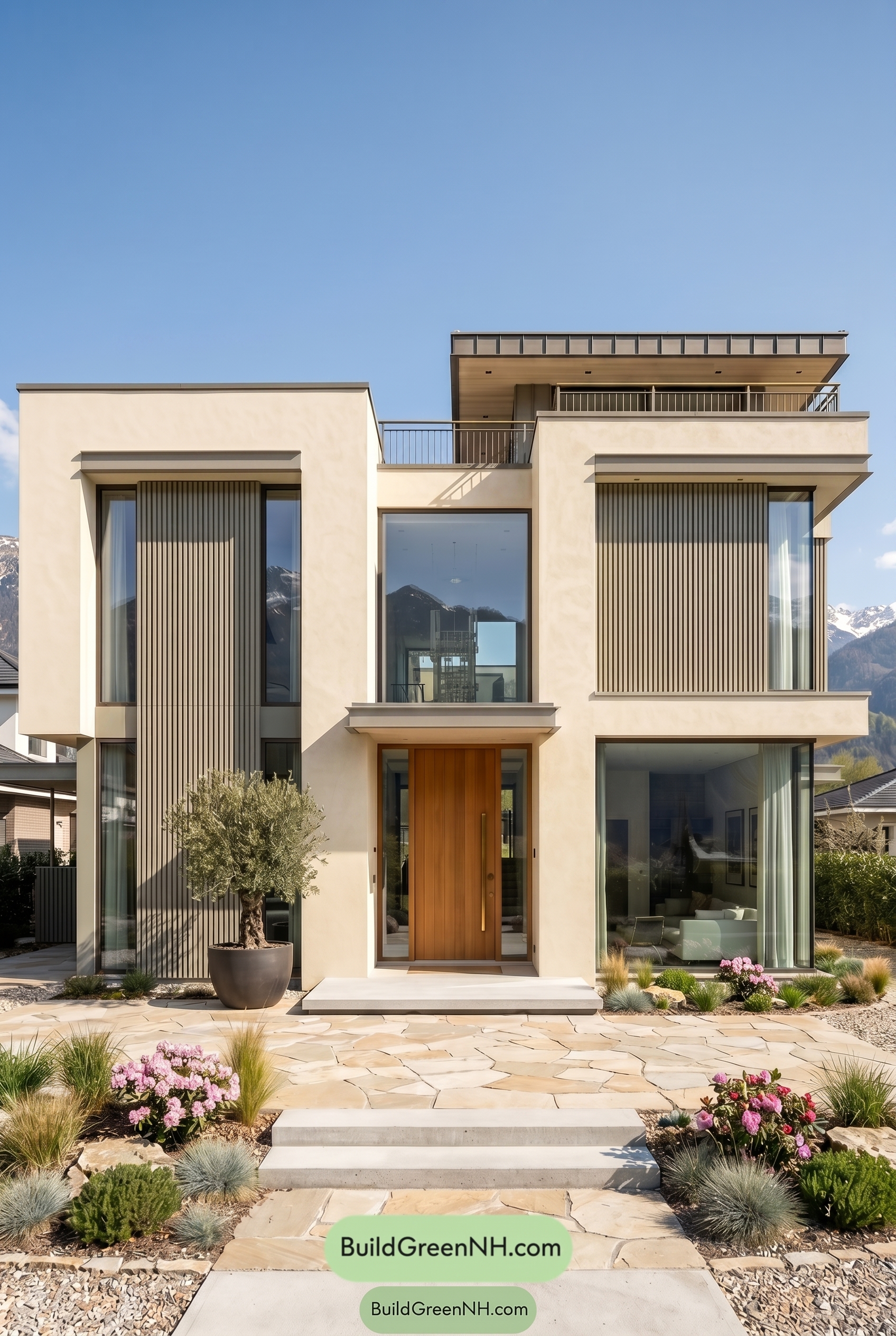 Modern Bronze House Exterior Color Scheme: Ivory Mountain Light