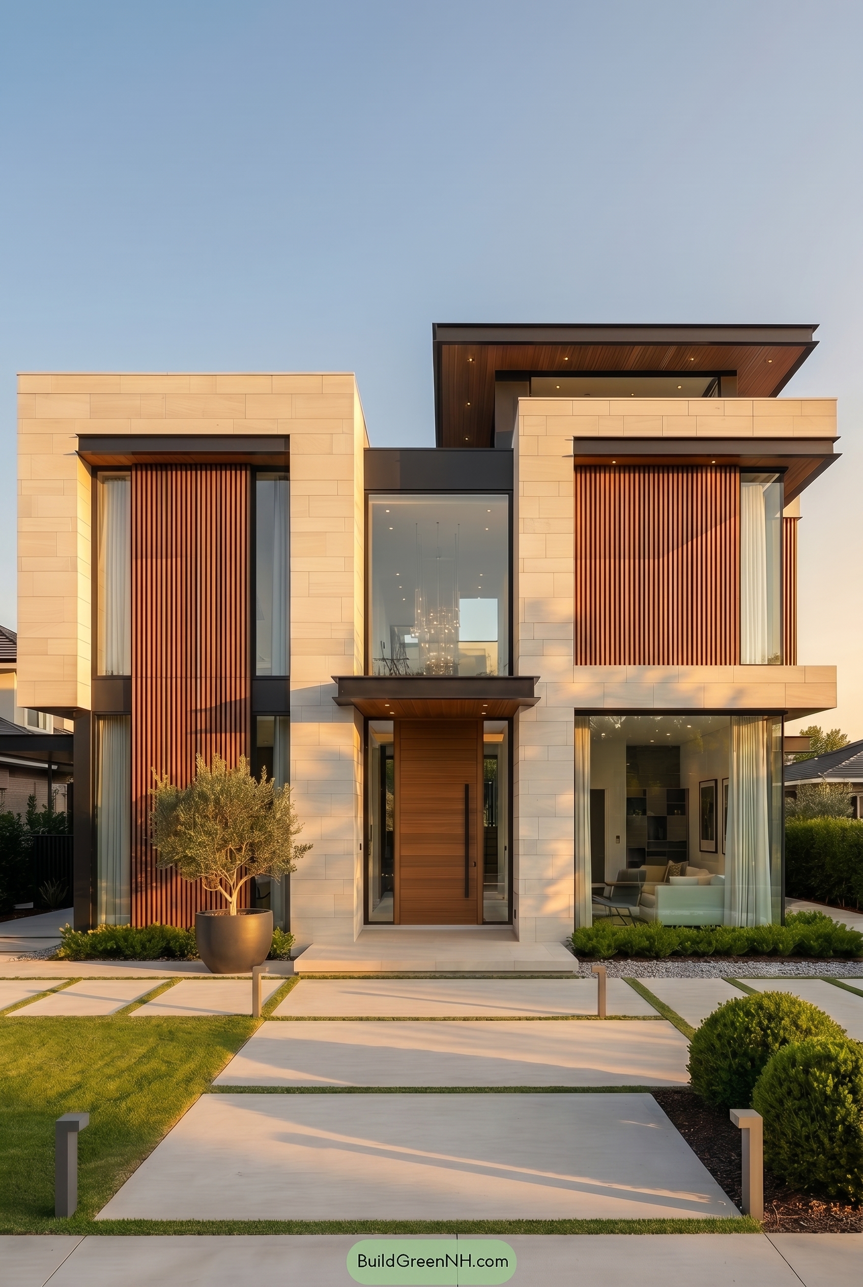 Modern Bronze House Exterior Color Scheme: Modern Bronze - Golden Hour