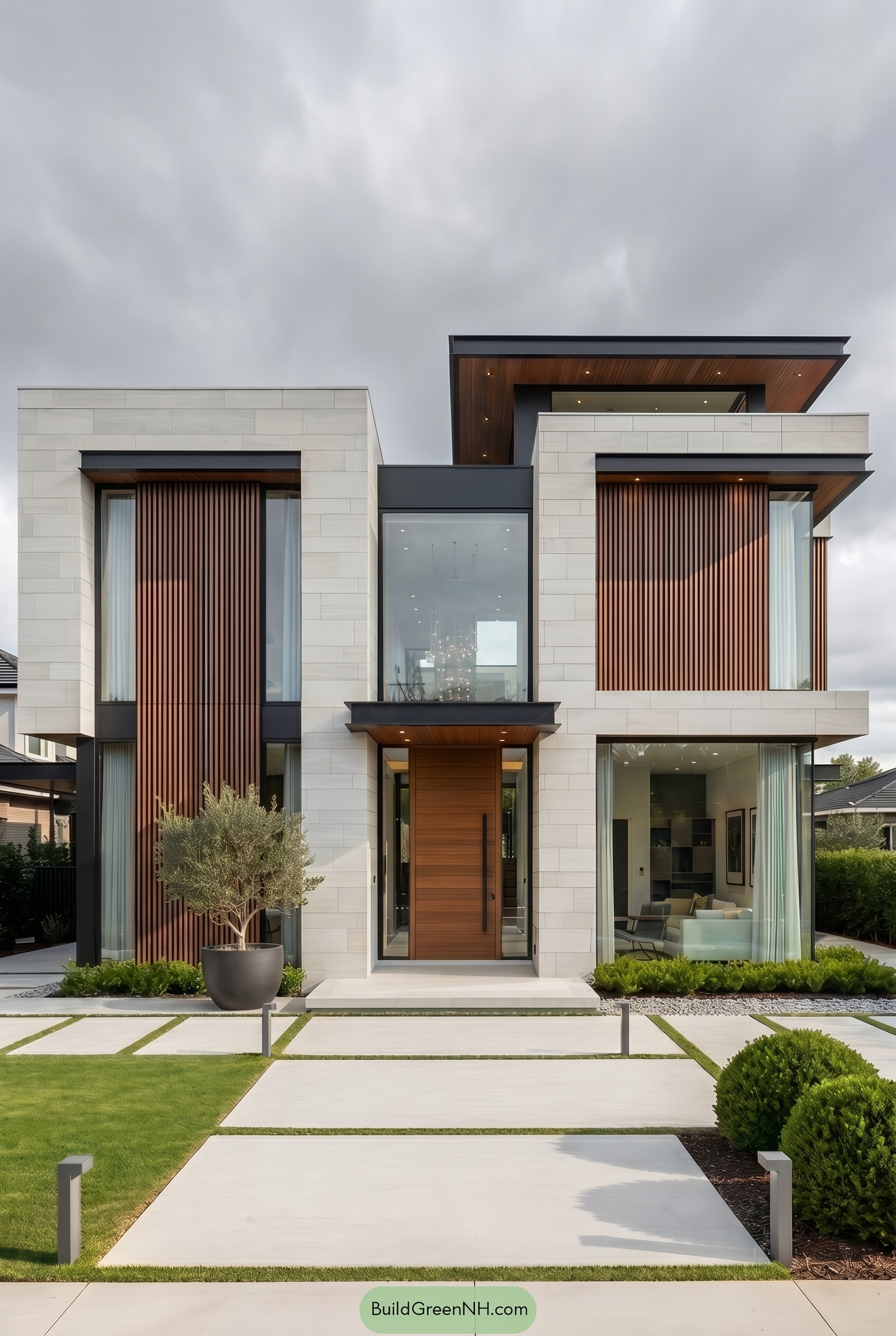 Modern Bronze House Exterior Color Scheme: Modern Bronze - Overcast