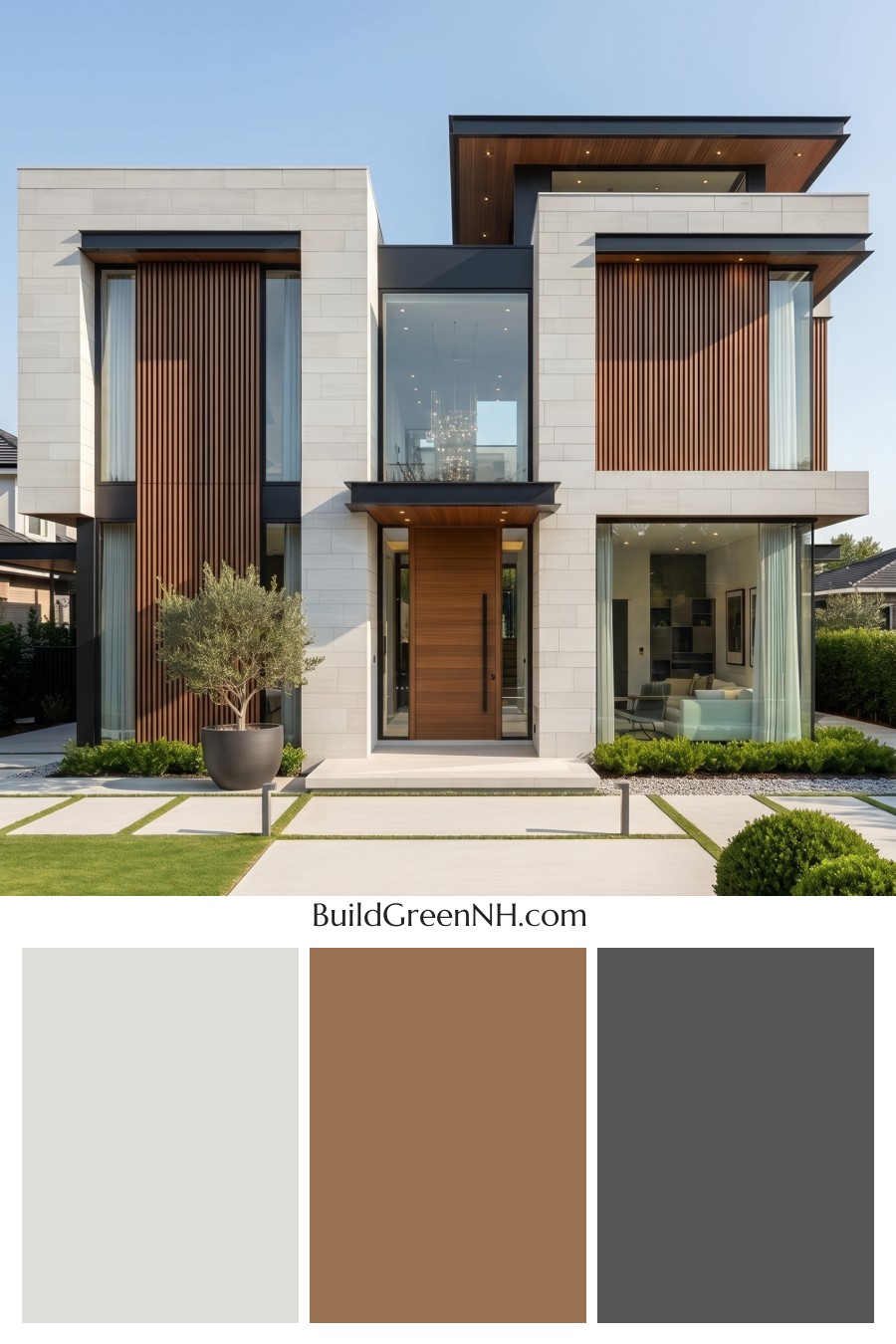 Modern Bronze House Exterior Color Scheme: Modern Bronze