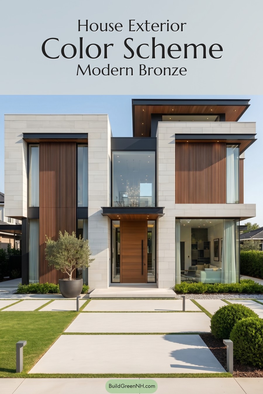 Modern Bronze House Exterior Color Scheme: Modern Bronze