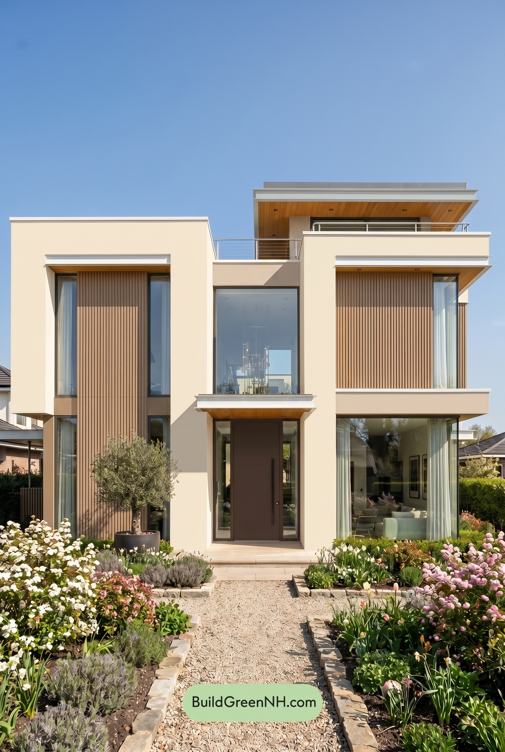 Modern Bronze House Exterior Color Scheme: Pale Stone Breeze