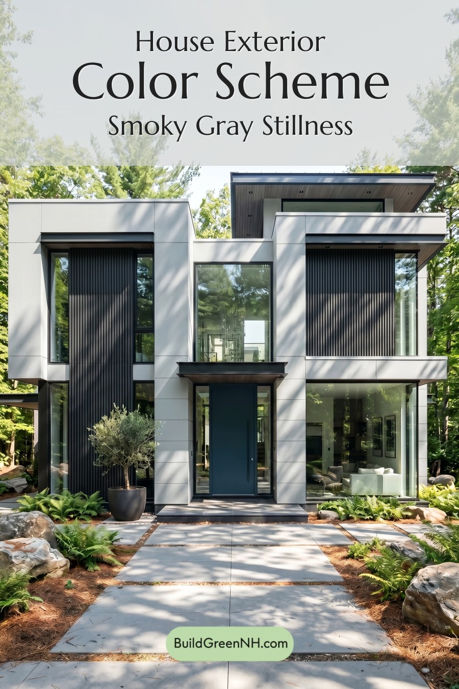 Modern Bronze House Exterior Color Scheme: Smoky Gray Stillness