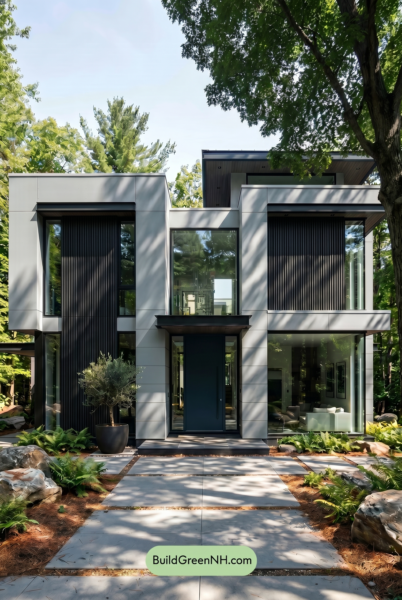 Modern Bronze House Exterior Color Scheme: Smoky Gray Stillness - Shade
