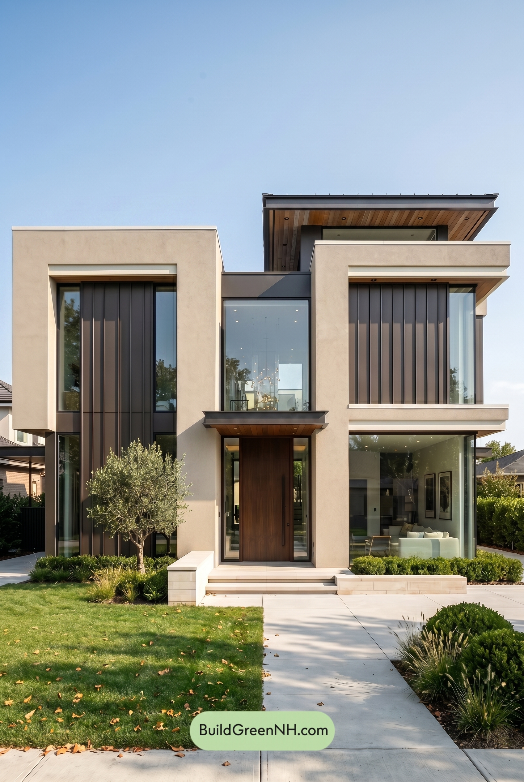Modern Bronze House Exterior Color Scheme: Warm Taupe Quiet