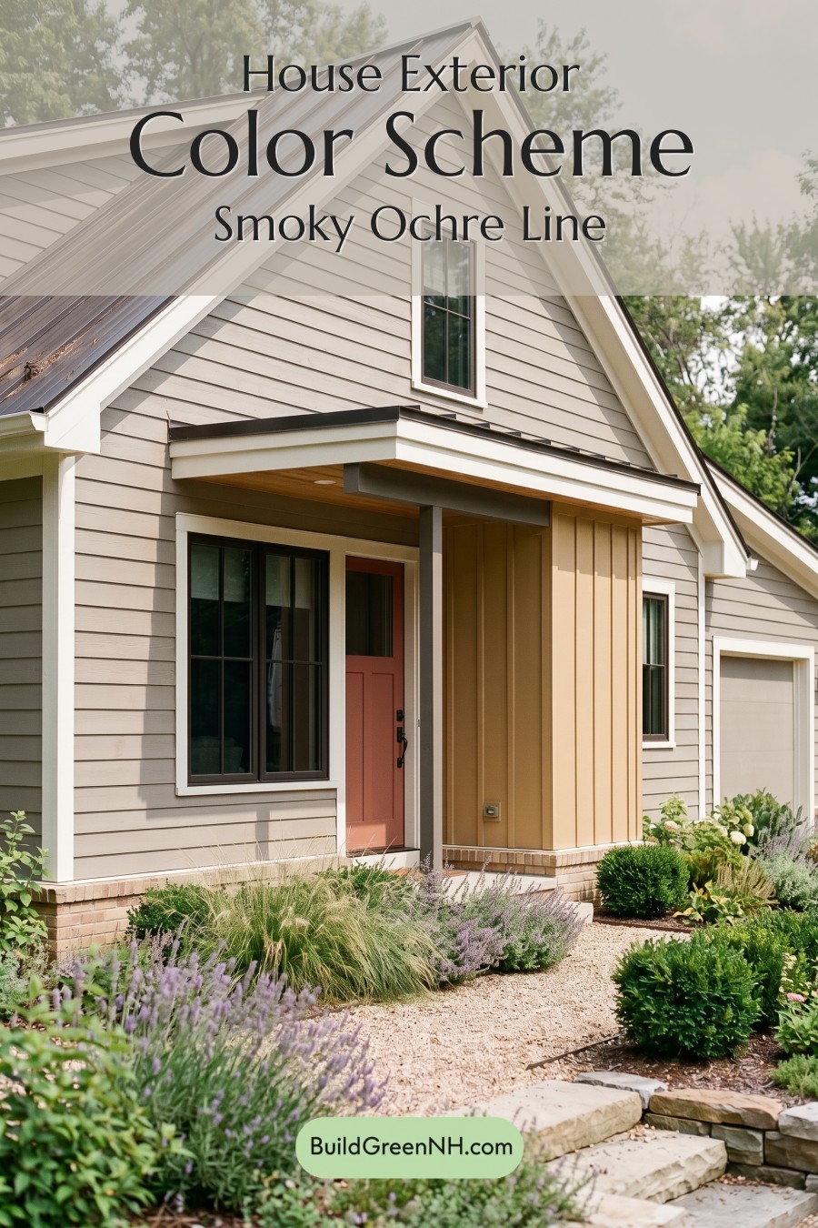 Modern Grey House Exterior Color Scheme: Smoky Ochre Line