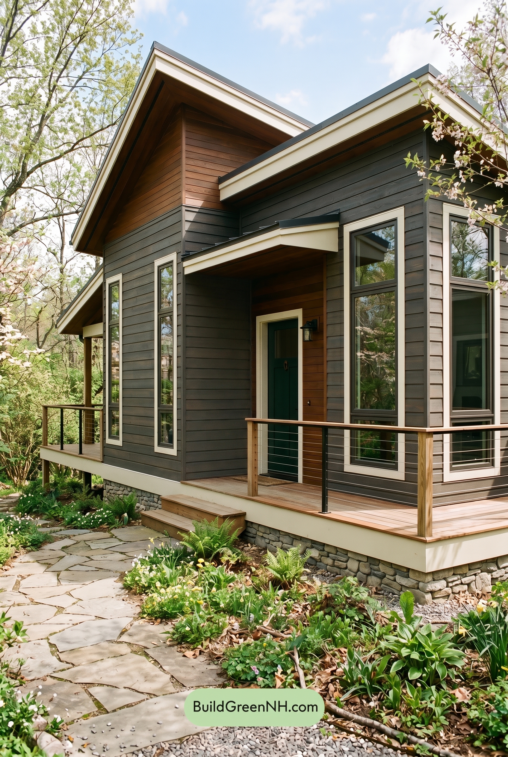 Modern Grey House Exterior Color Scheme: Umber Cream Edge
