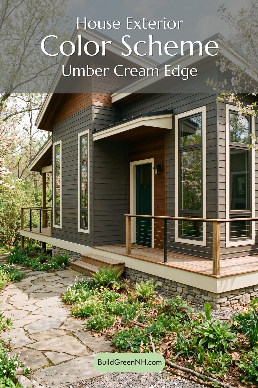 Modern Grey House Exterior Color Scheme: Umber Cream Edge