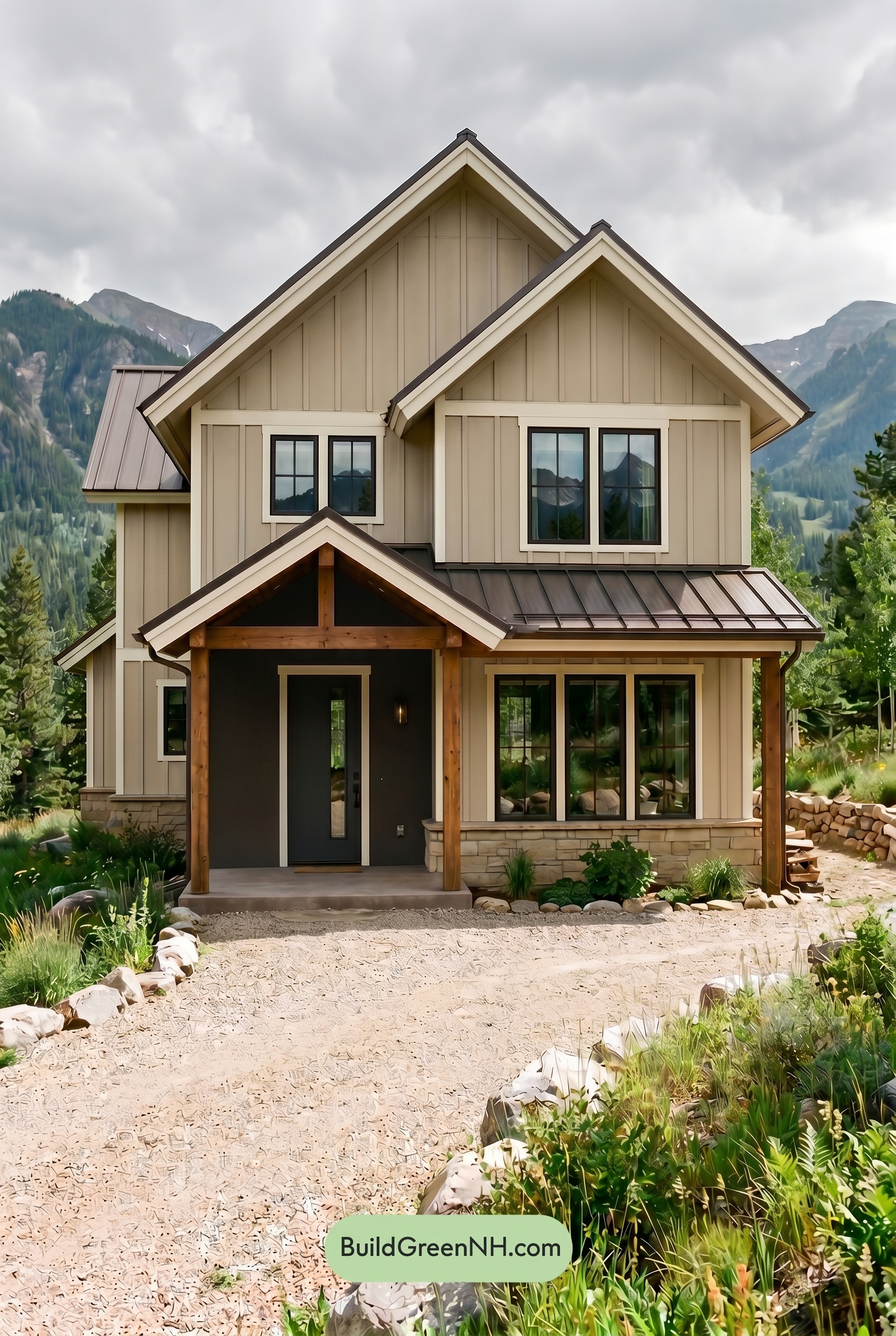 Neutral Small House Color Scheme: Clay Black Balance - Overcast