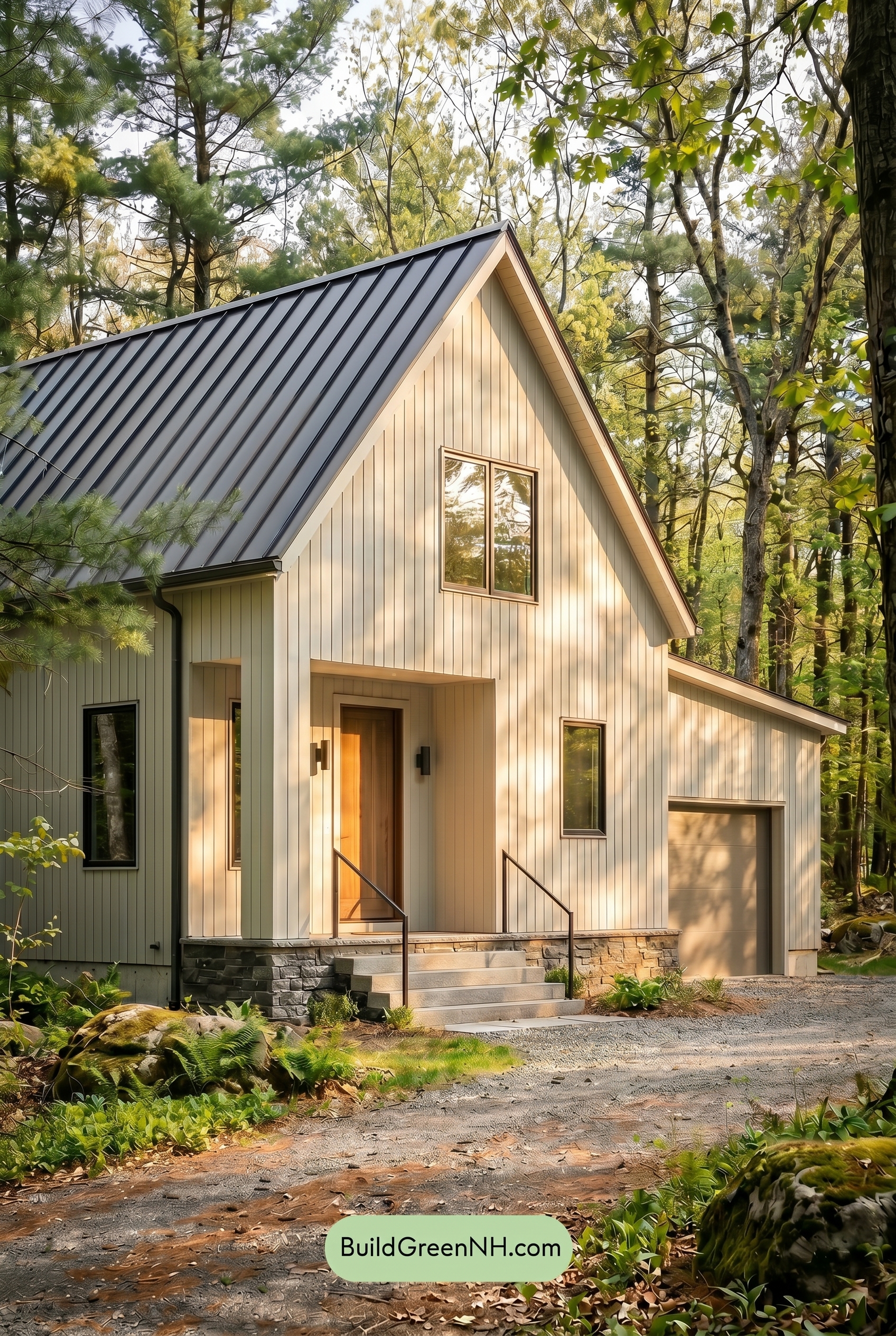 Neutral Small House Color Scheme: Cool Gray Stillness - Golden Hour
