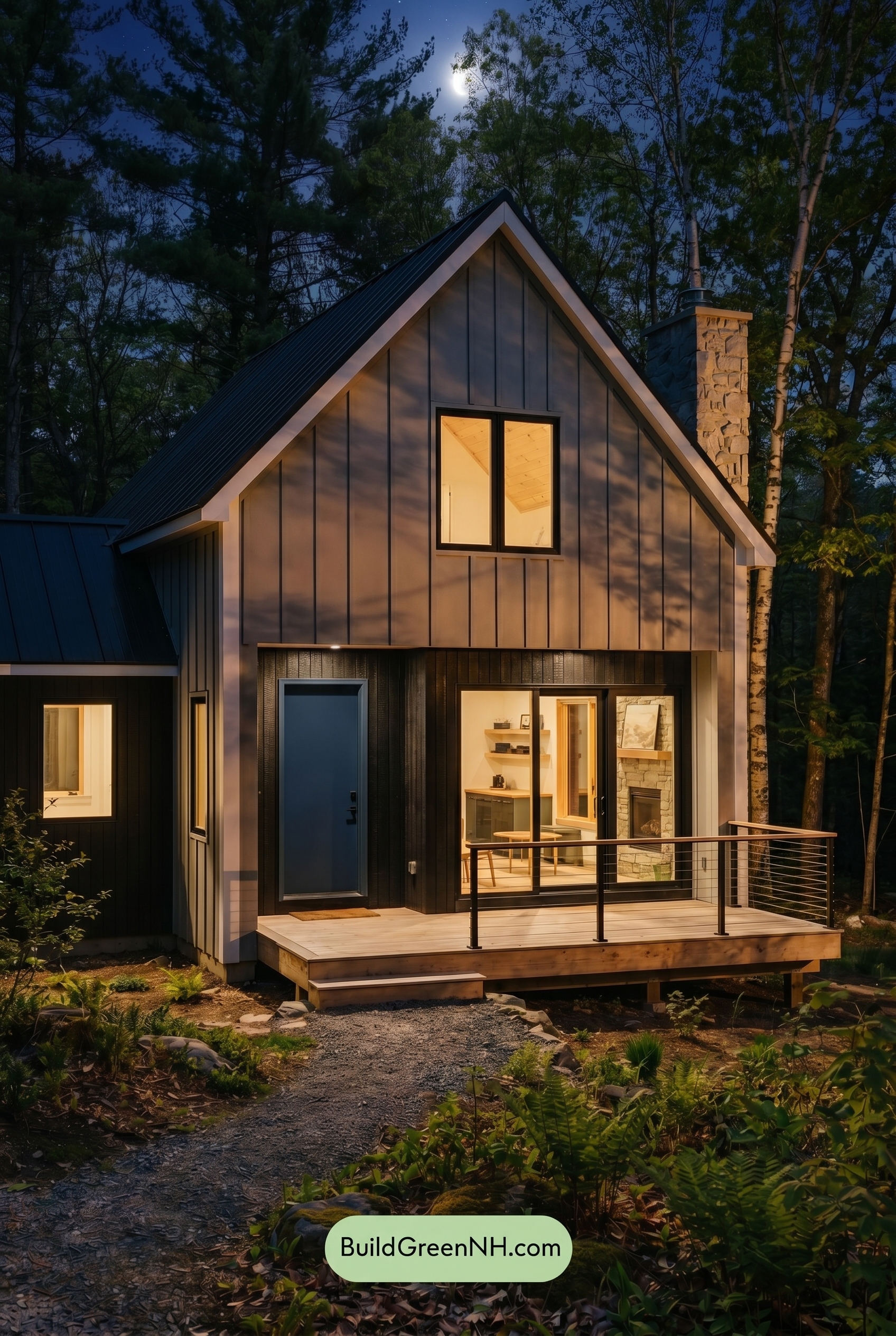 Neutral Small House Color Scheme: Cool Quiet Edge - Nighttime