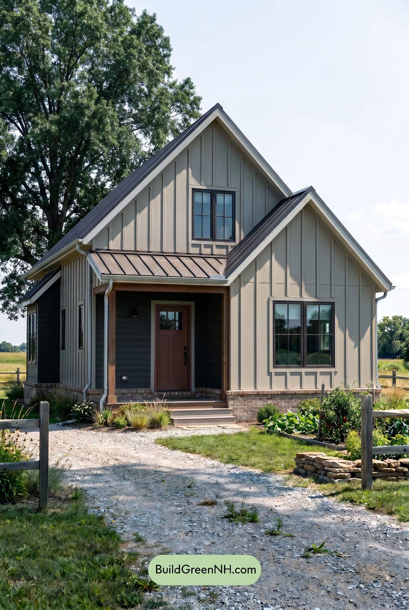 Neutral Small House Color Scheme: Earth Calm Gable - Shade