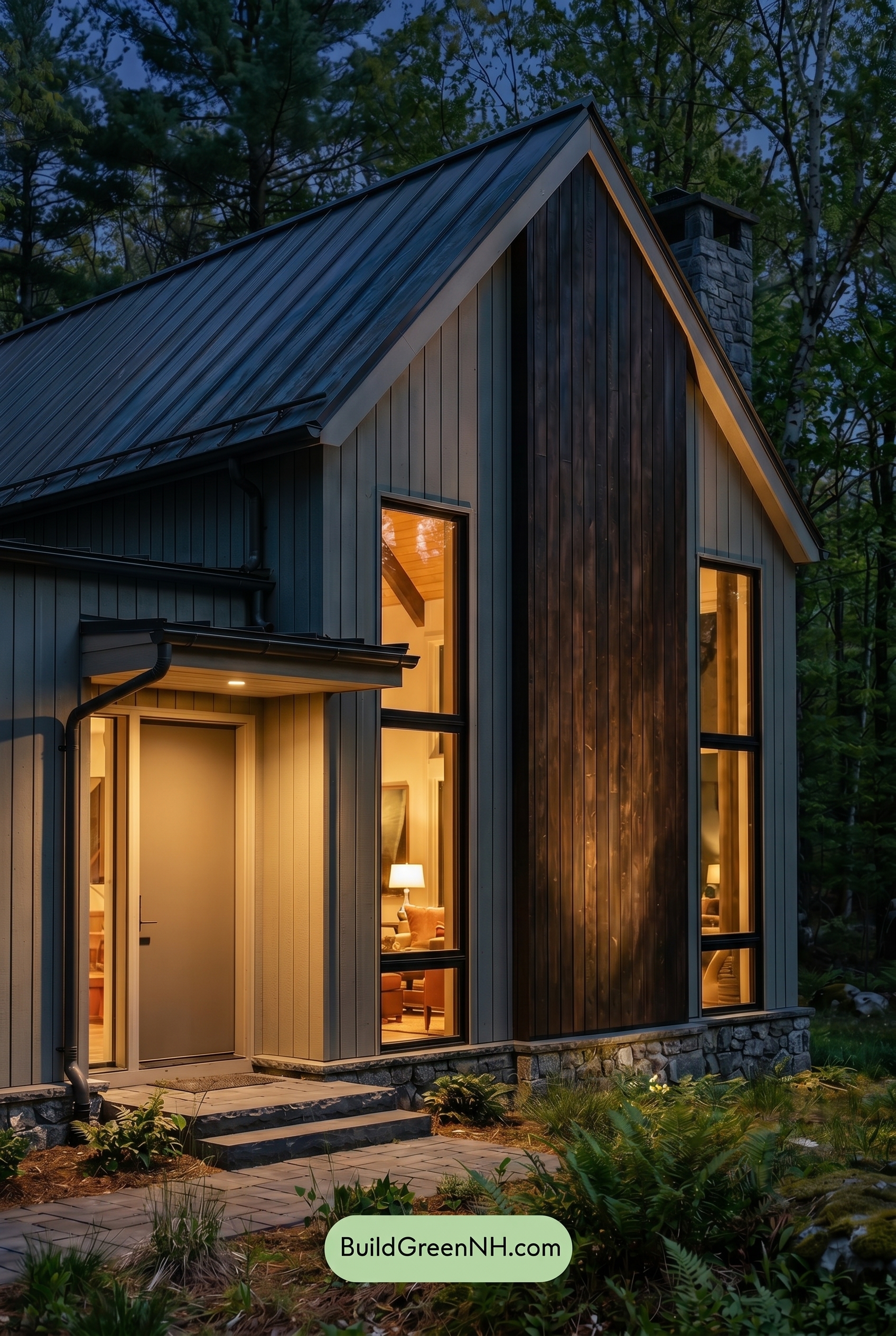 Neutral Small House Color Scheme: Greige Umber Quiet - Nighttime