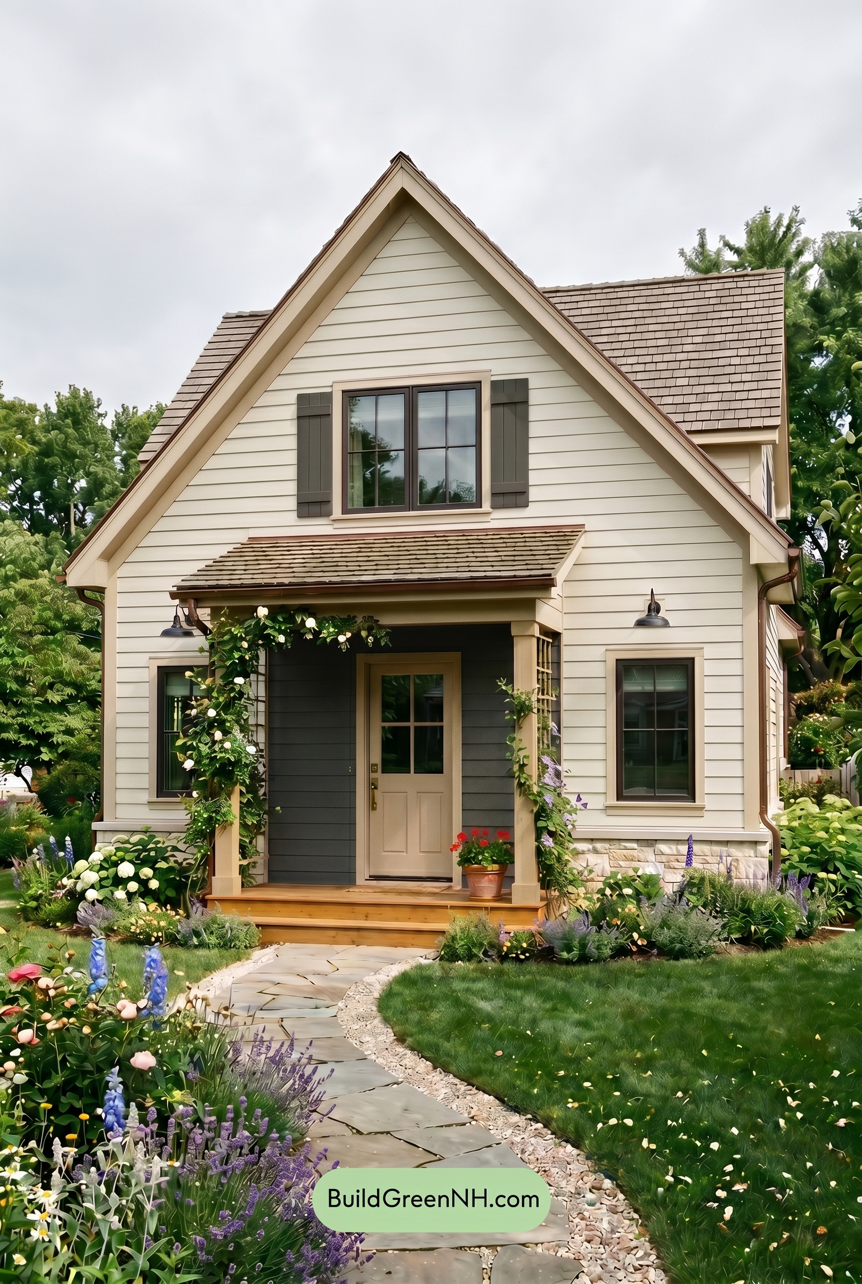 Neutral Small House Color Scheme: Linen Graphite Glow - Overcast