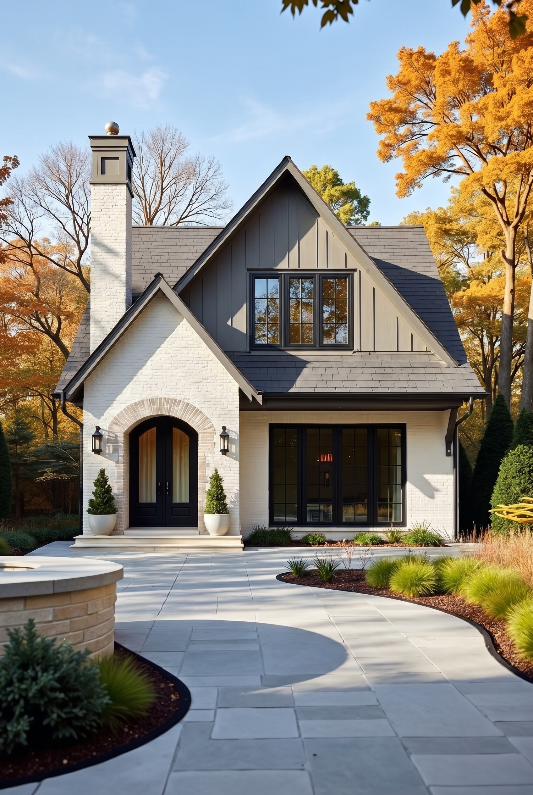 Neutral Small House Color Scheme: Neutral Gable Glory
