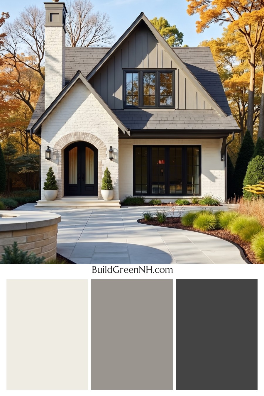 Neutral Small House Color Scheme: Neutral Gable Glory