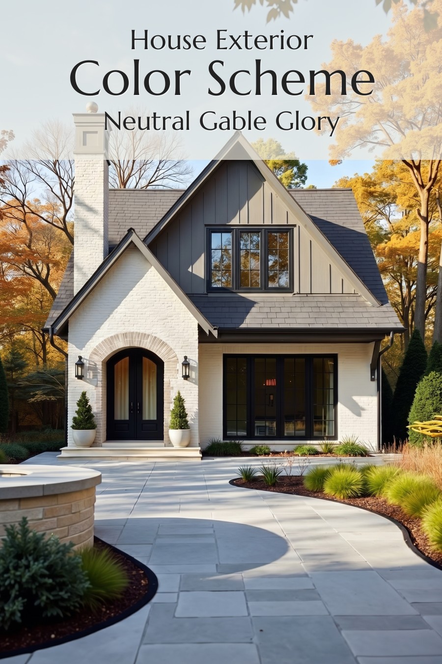 Neutral Small House Color Scheme: Neutral Gable Glory