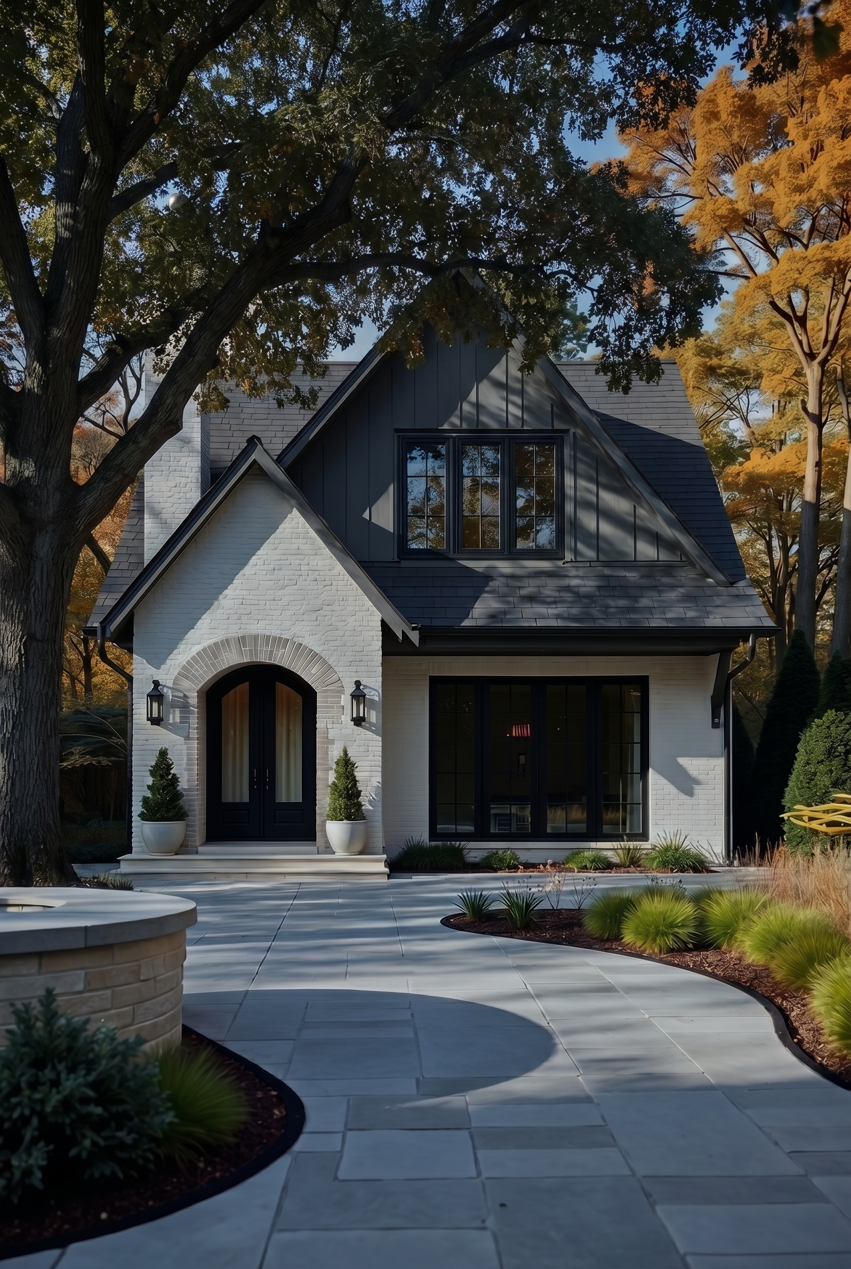 Neutral Small House Color Scheme: Neutral Gable Glory - Shade