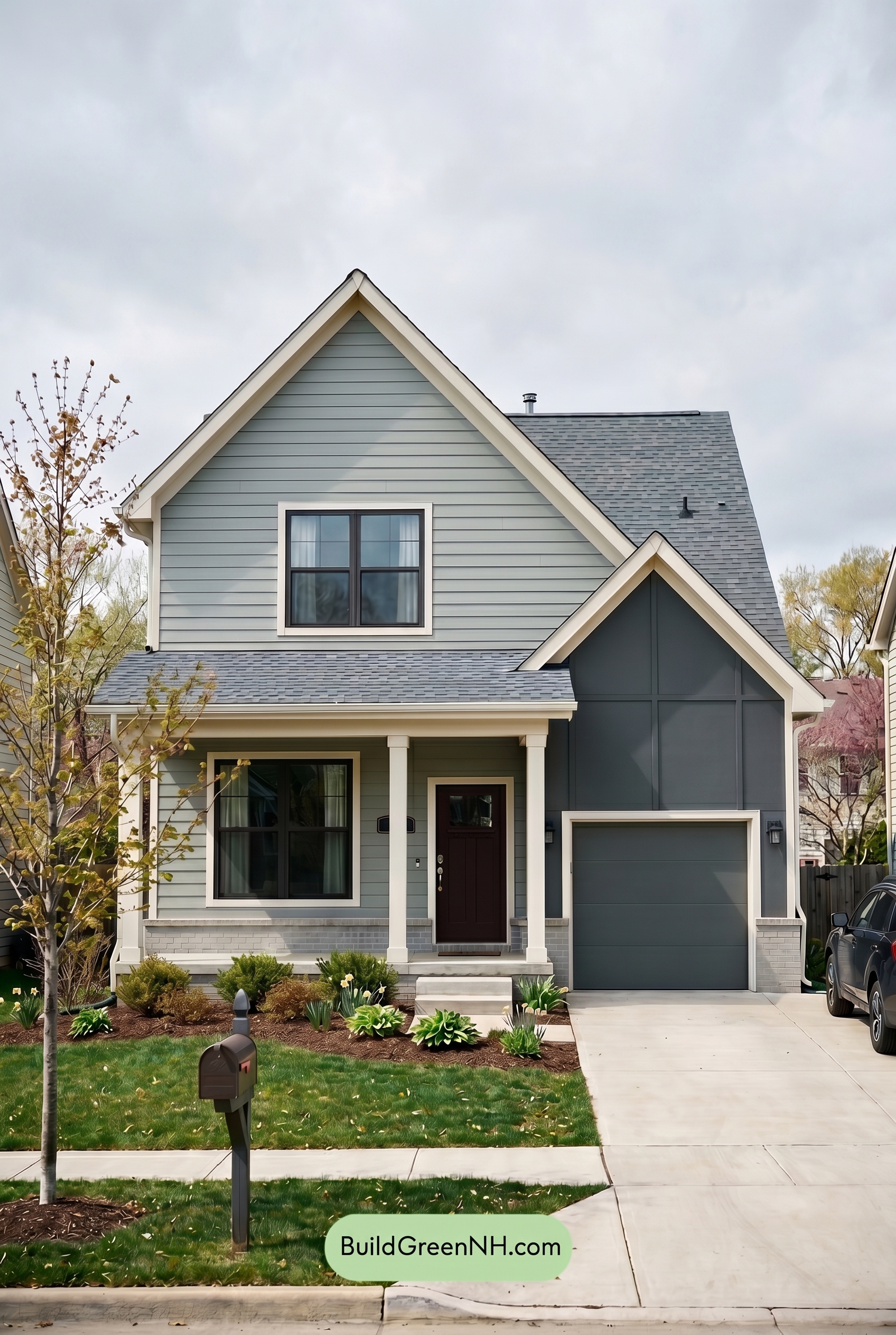 Neutral Small House Color Scheme: Oyster Iron Haven - Overcast