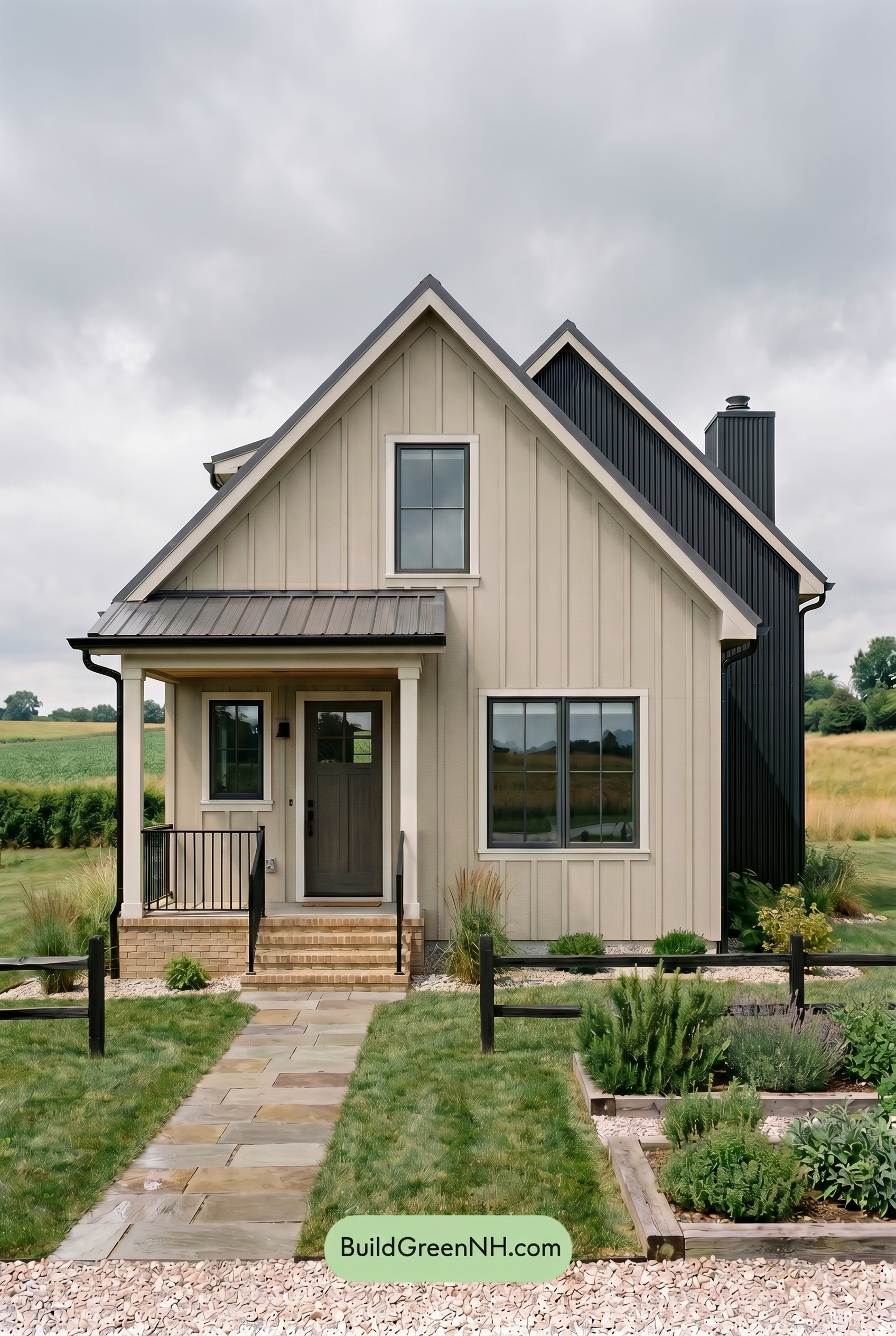 Neutral Small House Color Scheme: Sandstone Slate Poise - Overcast