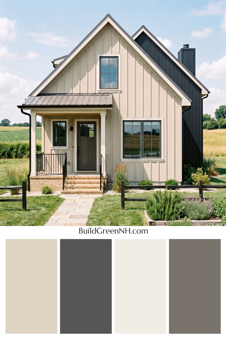 Neutral Small House Color Scheme: Sandstone Slate Poise