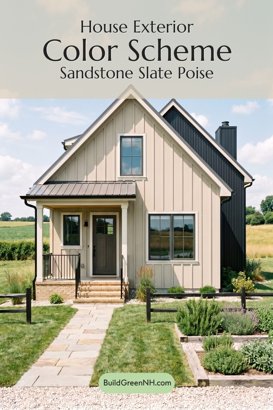 Neutral Small House Color Scheme: Sandstone Slate Poise