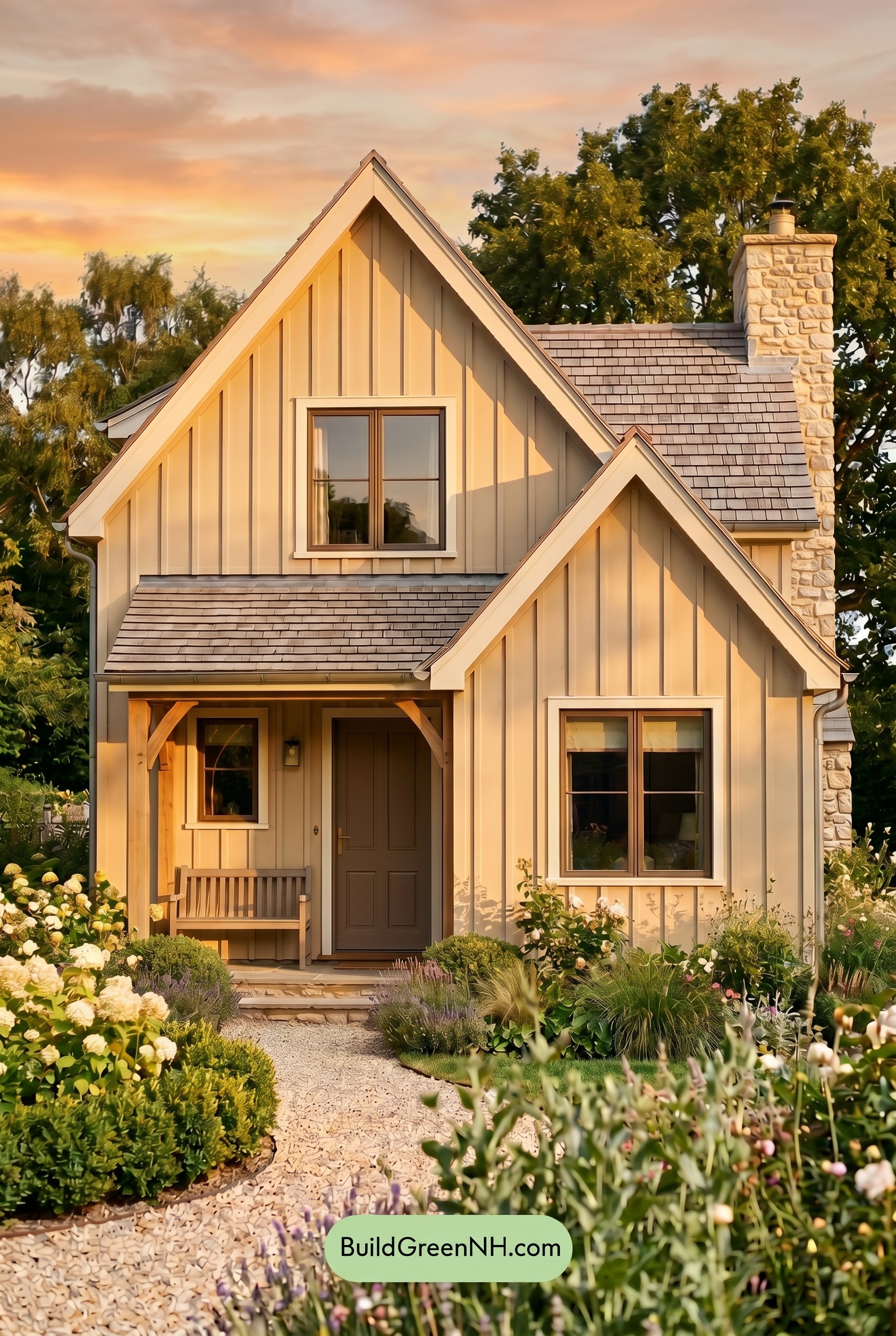 Neutral Small House Color Scheme: Soft Beige Retreat - Golden Hour