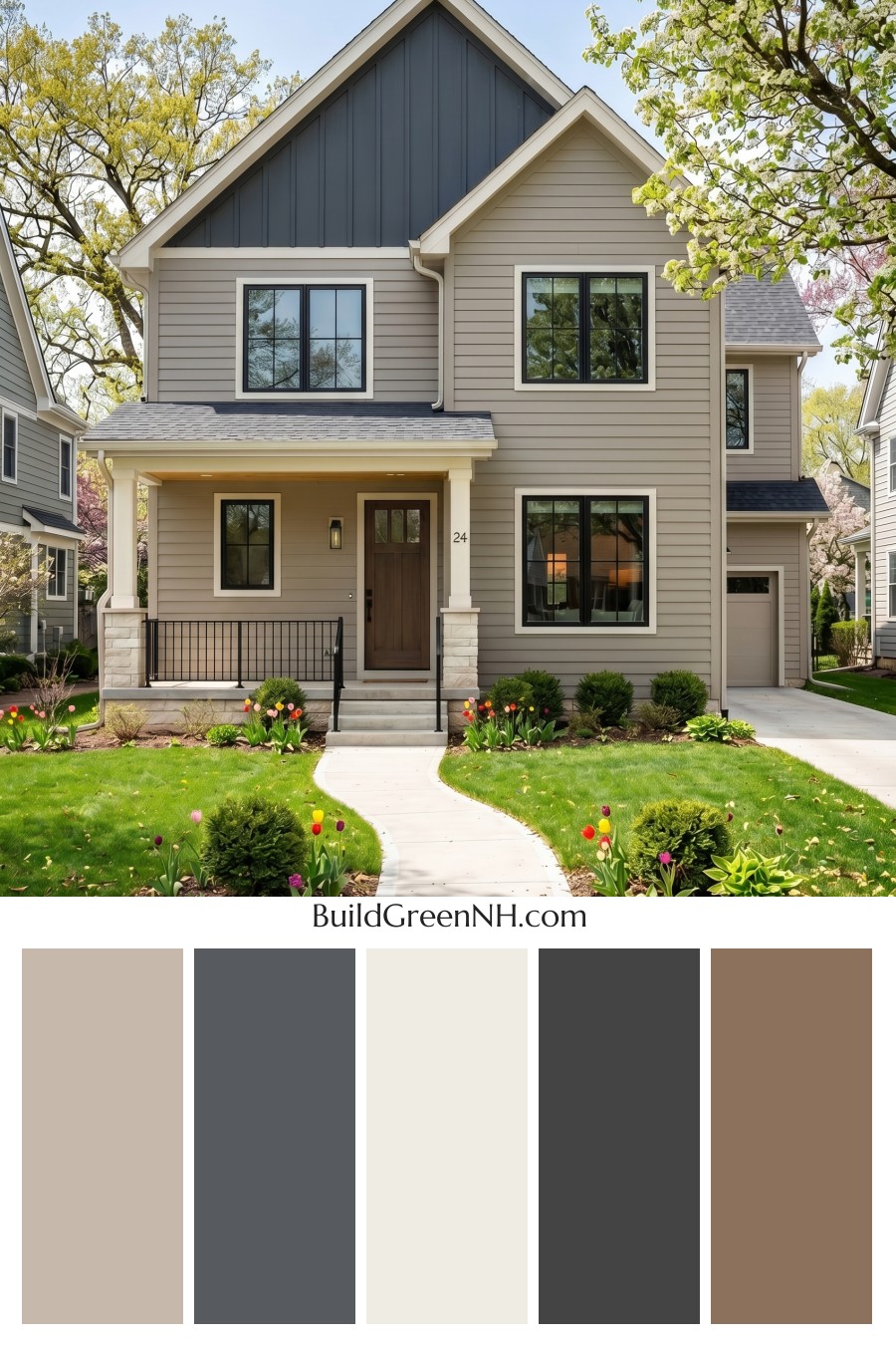 Neutral Small House Color Scheme: Soft Neutral Contrast