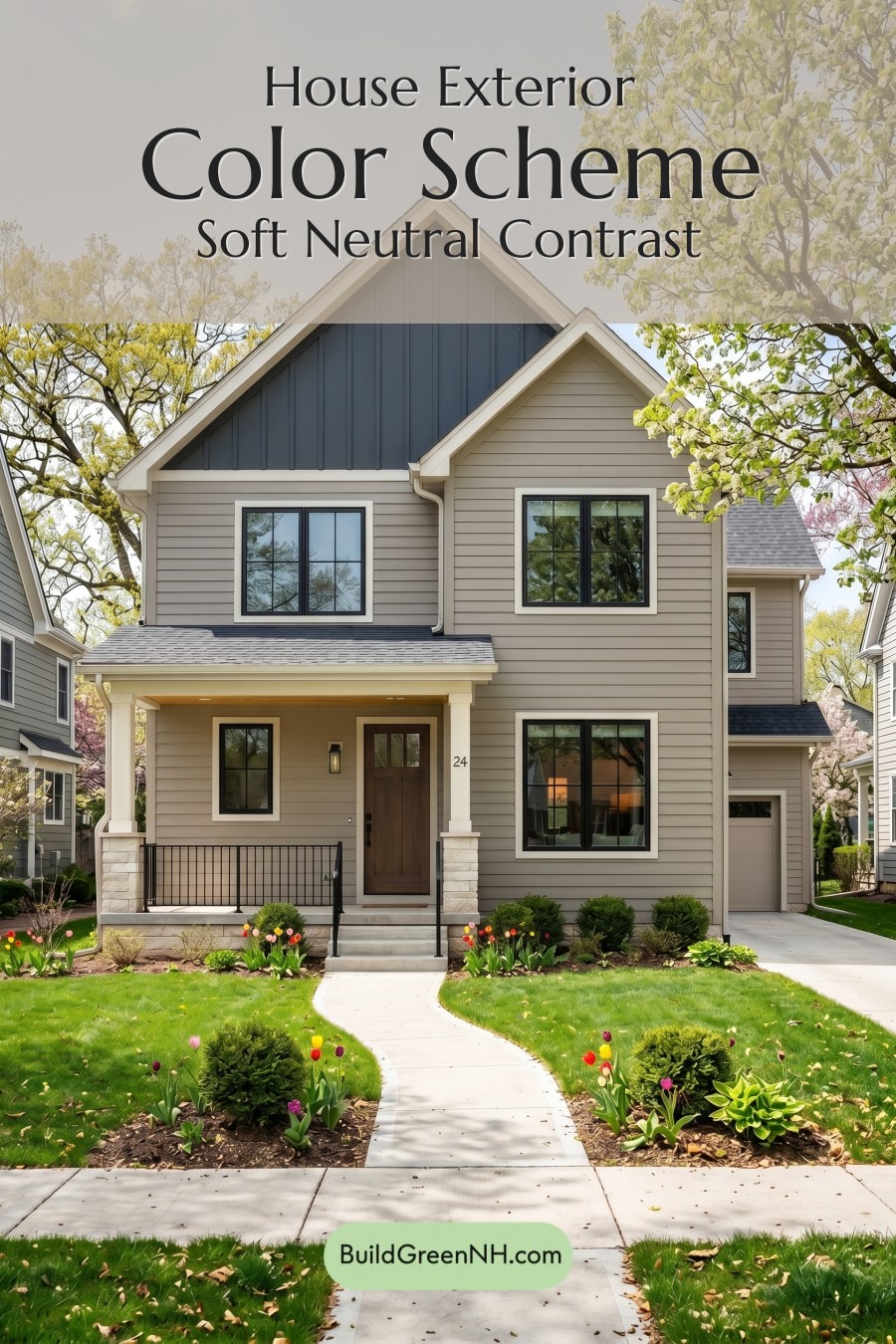 Neutral Small House Color Scheme: Soft Neutral Contrast