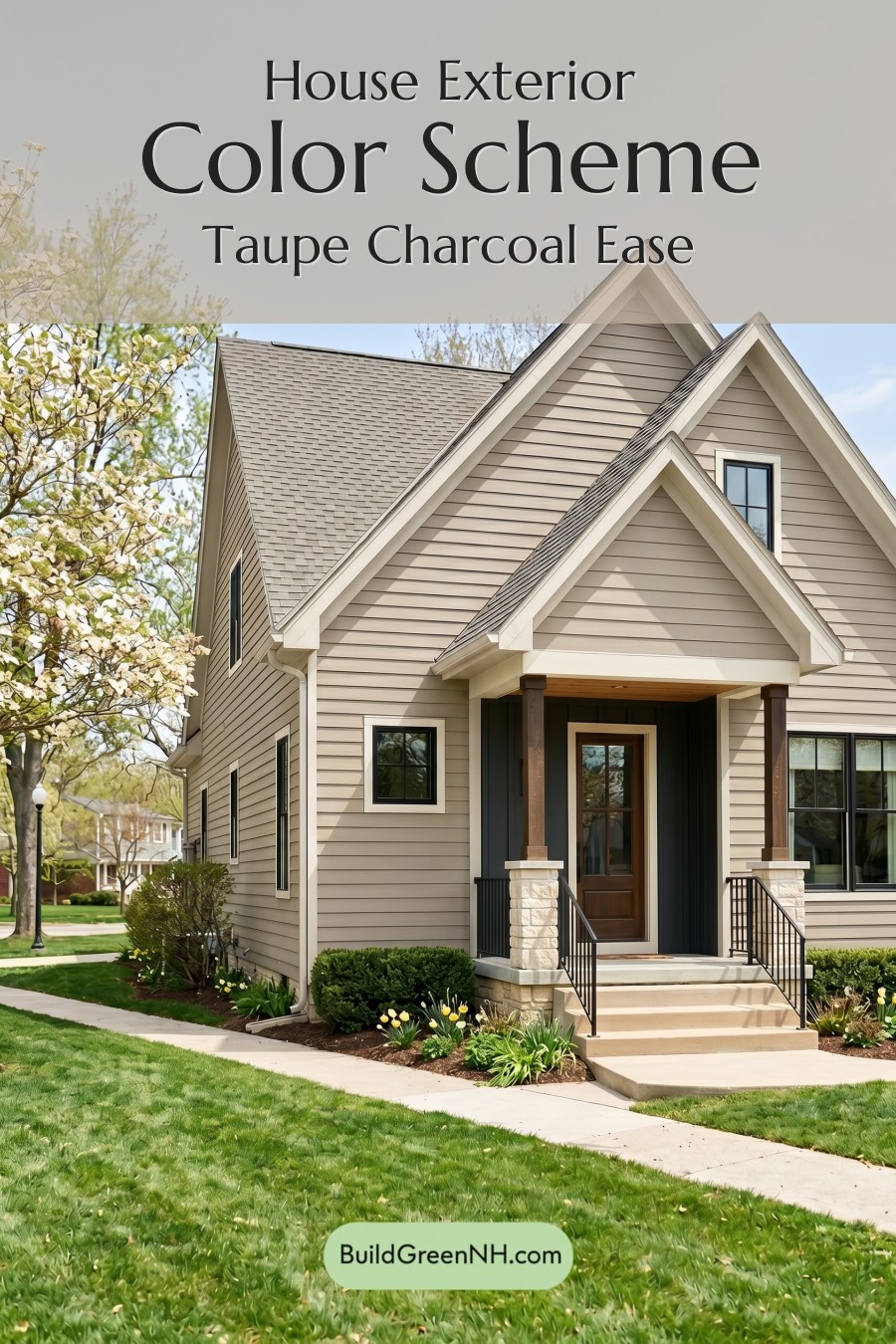 Neutral Small House Color Scheme: Taupe Charcoal Ease