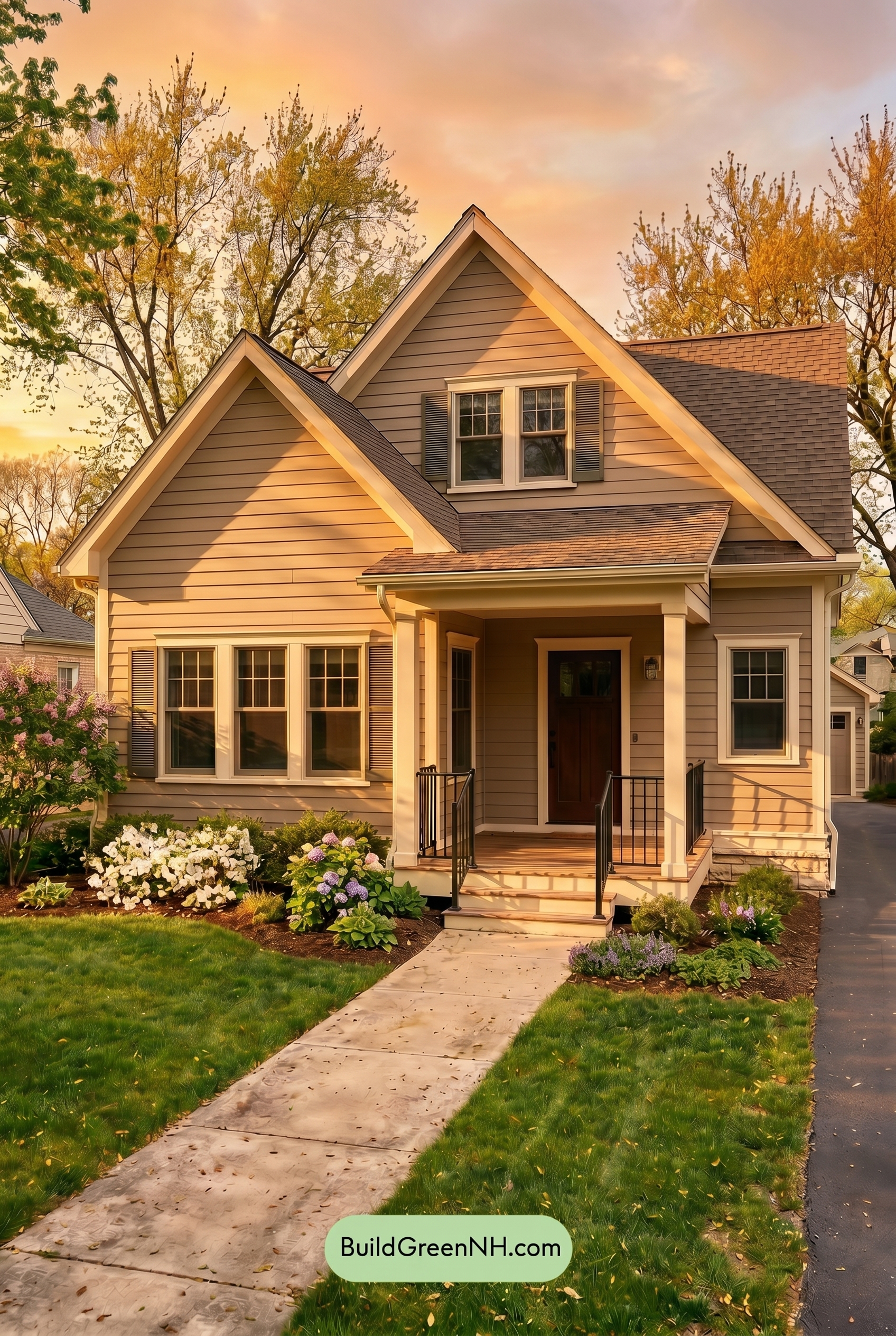 Neutral Small House Color Scheme: Warm Taupe Calm - Golden Hour