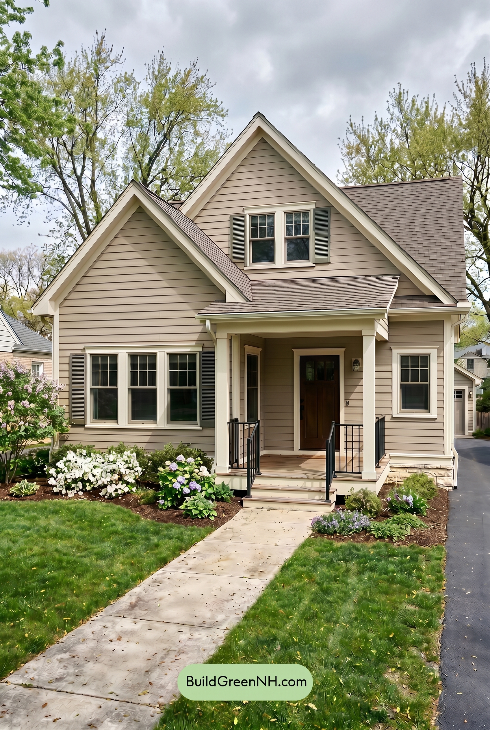 Neutral Small House Color Scheme: Warm Taupe Calm - Overcast