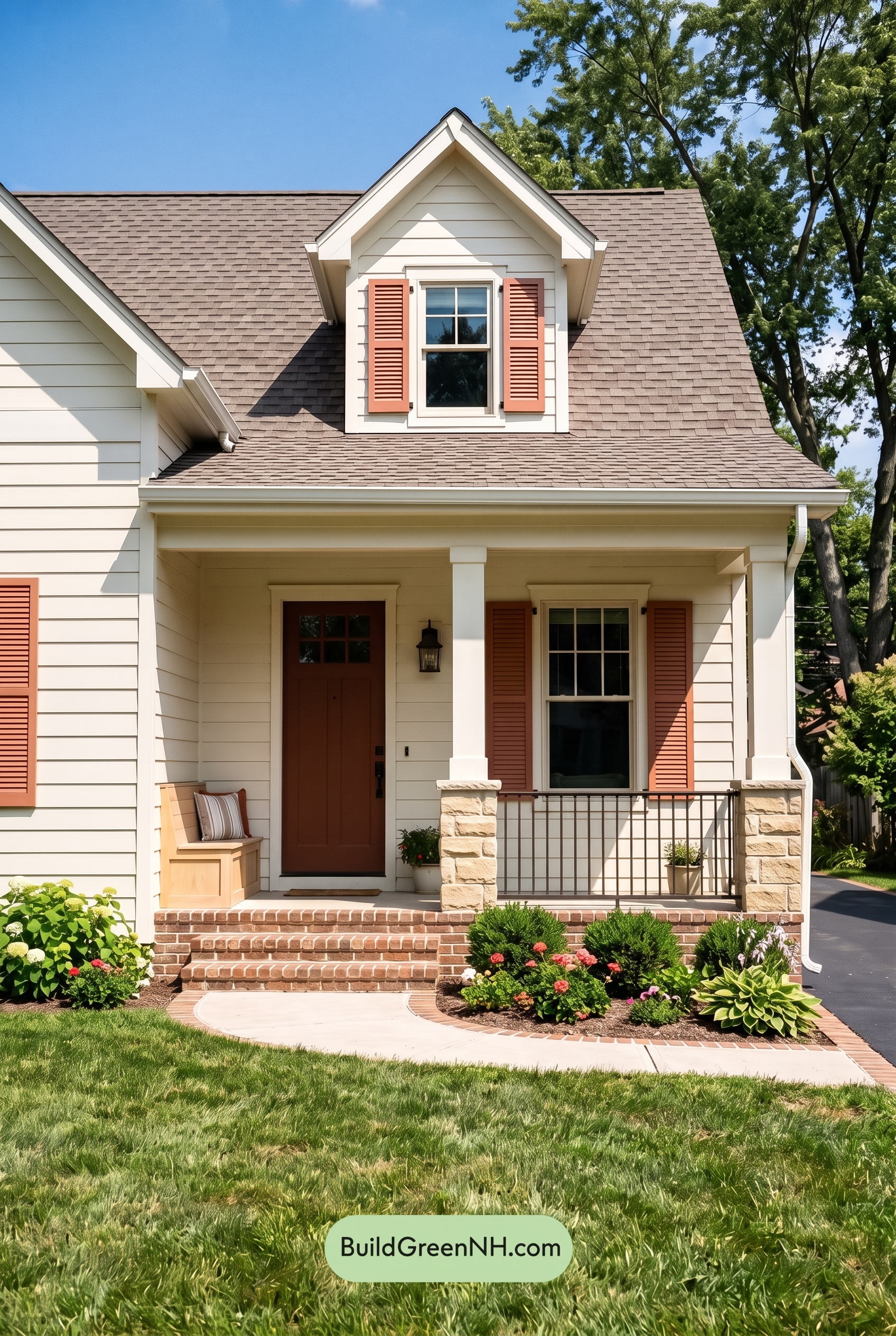Off White Farmhouse Exterior Color Scheme: Cream Clay Charm