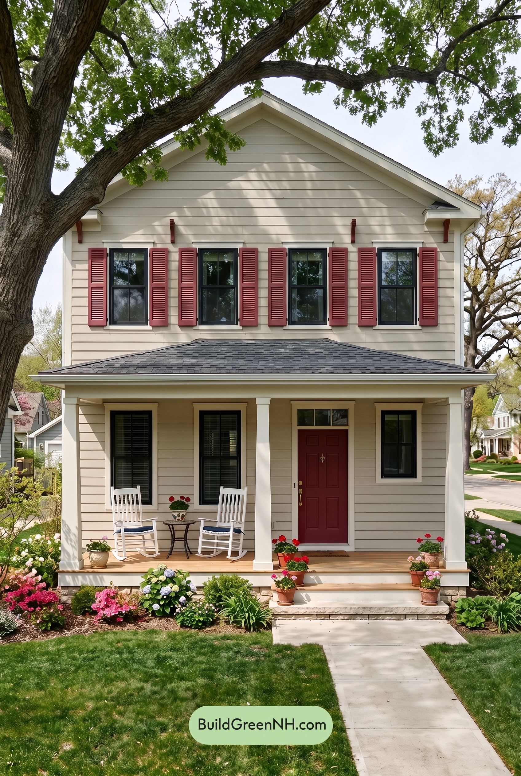 Off White Farmhouse Exterior Color Scheme: Creamy White Cardinal - Shade