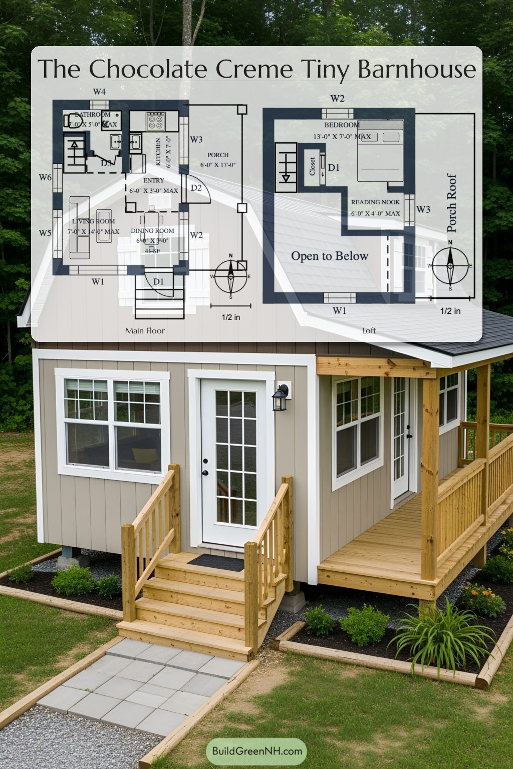 Chocolate Creme Tiny Barnhouse Floor Plan