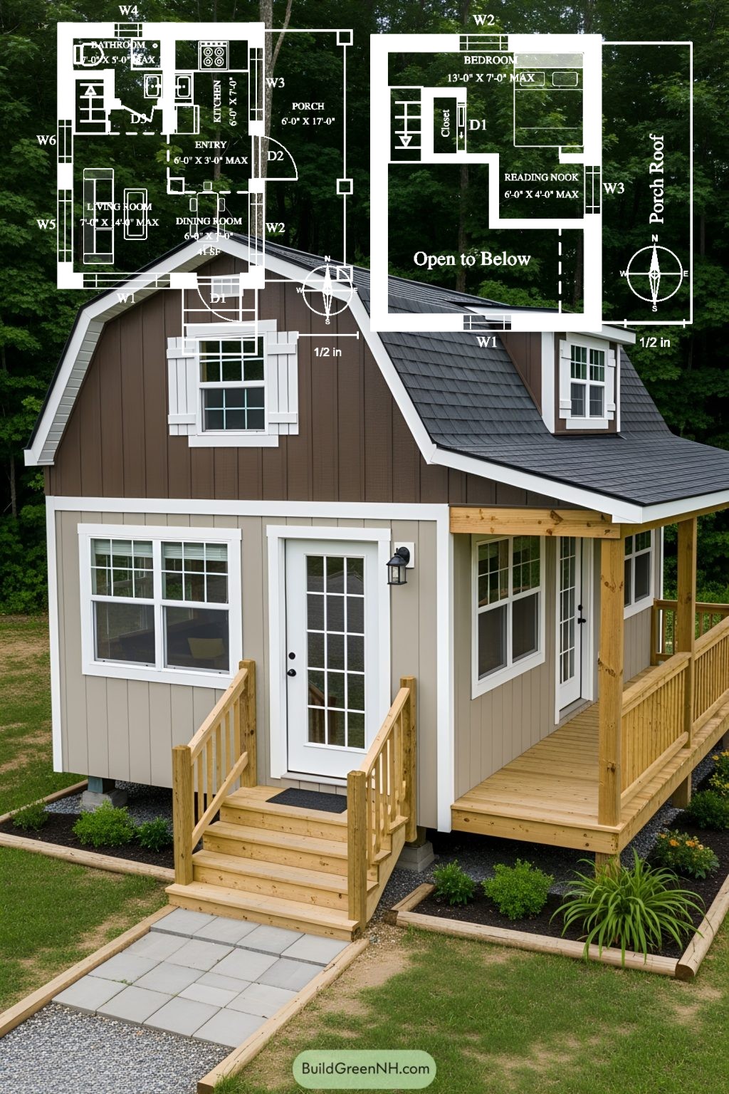 Chocolate Creme Tiny Barnhouse Floor Plan