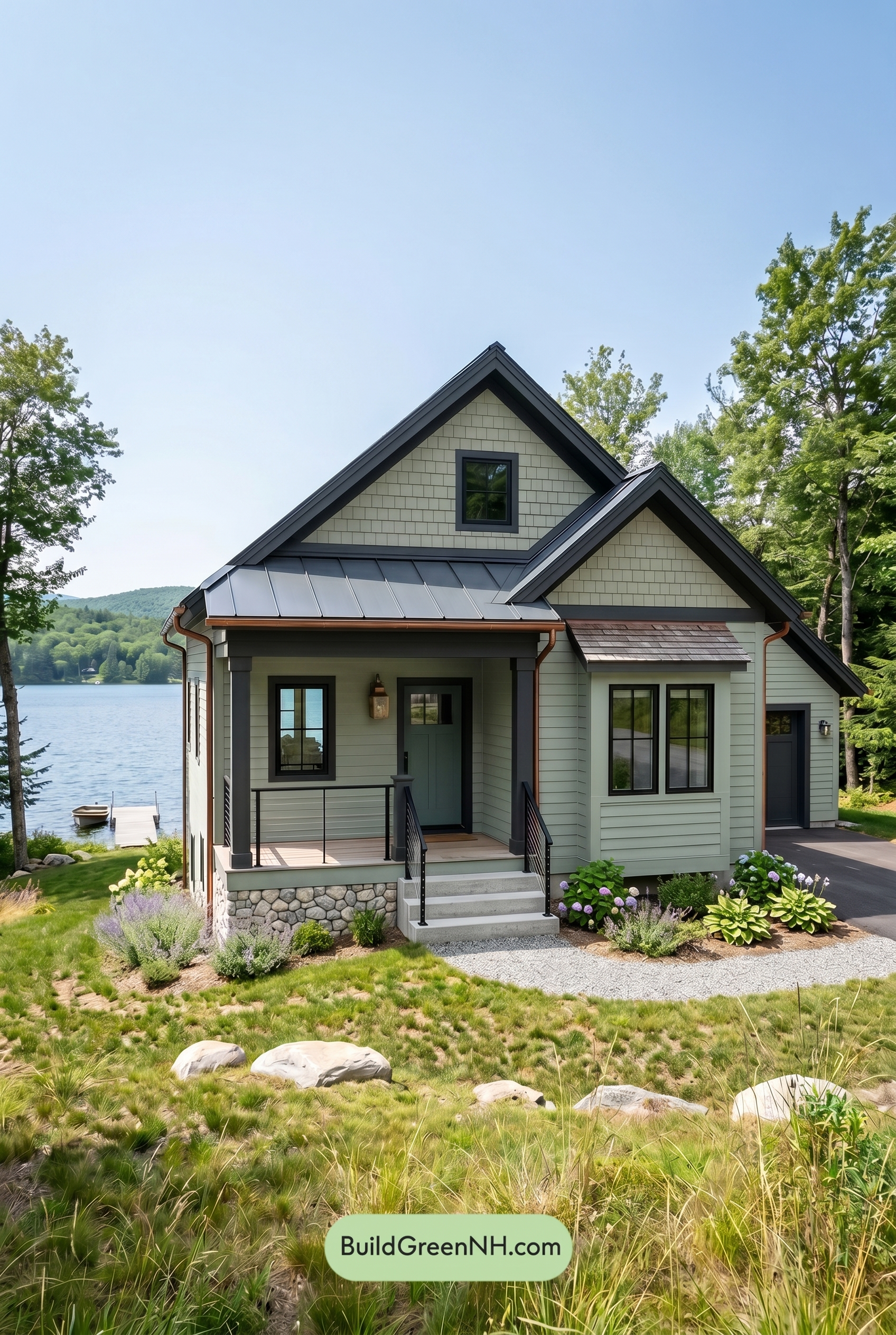 Single Story, 0 Beds, 0 Baths, 0 sq. ft., Sage Green Based Craftsman House Exterior Color Scheme: Dusty Green, Charcoal, Copper Brown