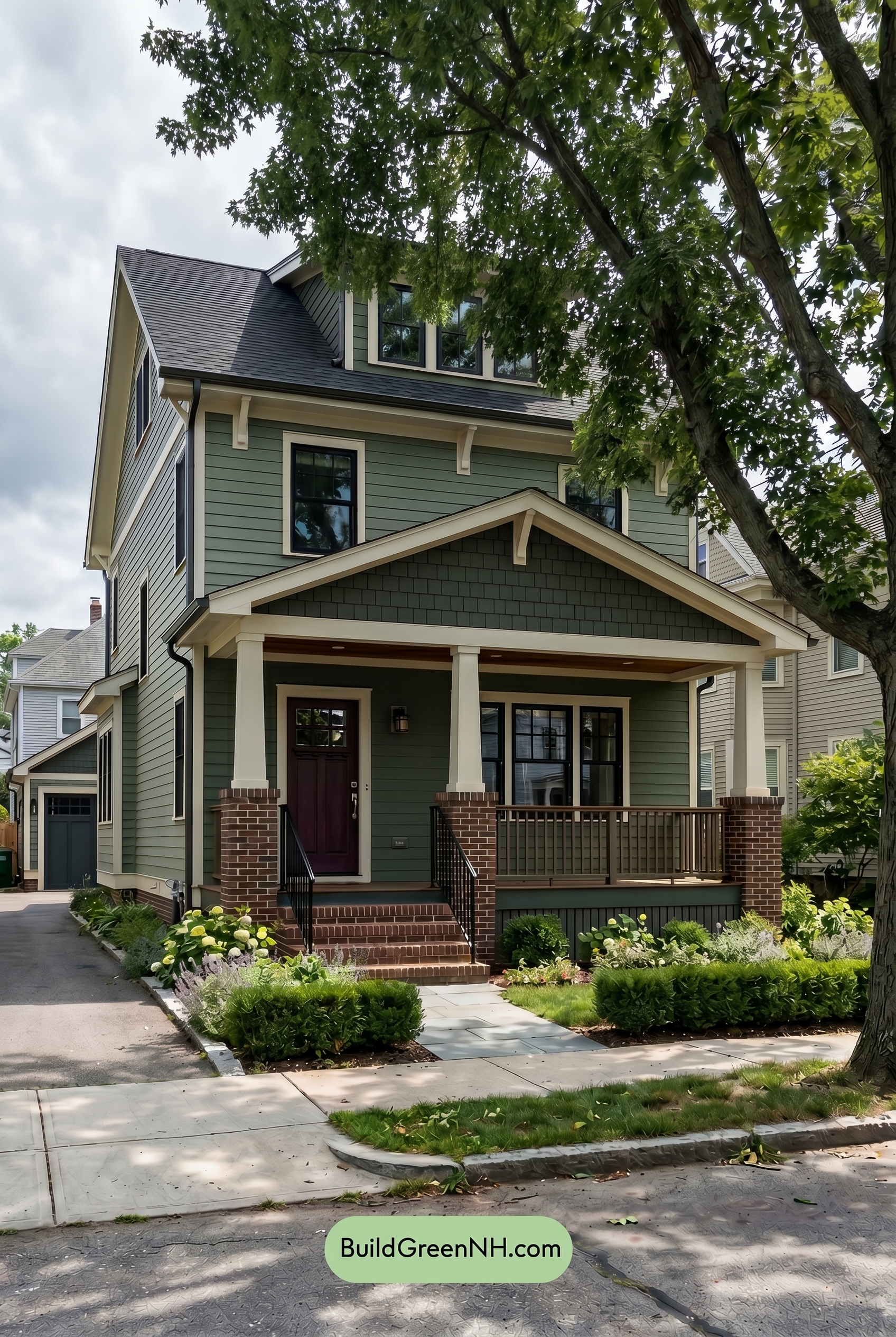 Single Story, 0 Beds, 0 Baths, 0 sq. ft., Sage Green Based Craftsman House Exterior Color Scheme: Main Street Softness - Shade