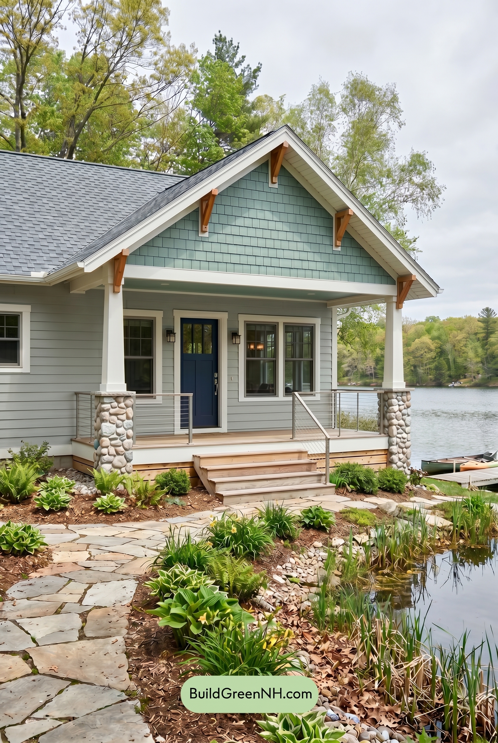 Single Story, 0 Beds, 0 Baths, 0 sq. ft., Sage Green Based Craftsman House Exterior Color Scheme: Shoreline Calm - Overcast