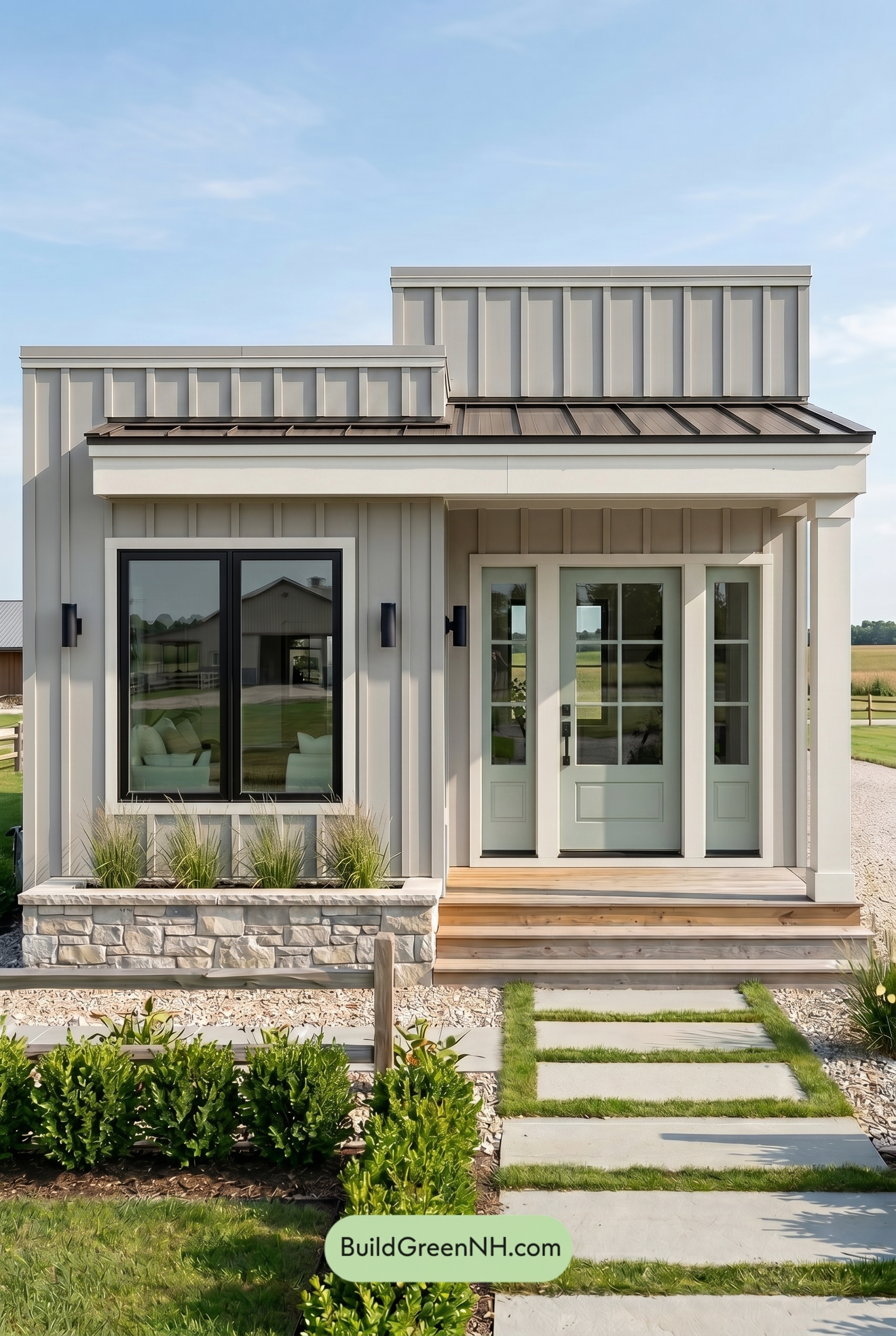 Small Modern Light Grey Exterior Color Scheme: Ash Grey Sage