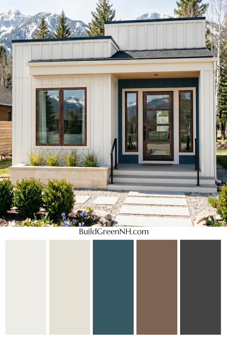 Small Modern Light Grey Exterior Color Scheme: Pale Grey Ridge