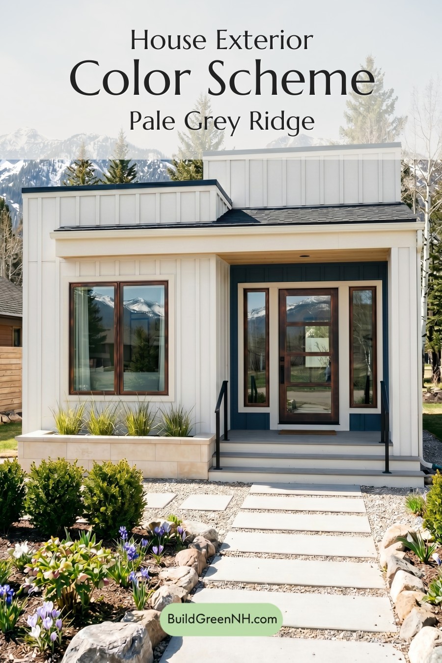 Small Modern Light Grey Exterior Color Scheme: Pale Grey Ridge