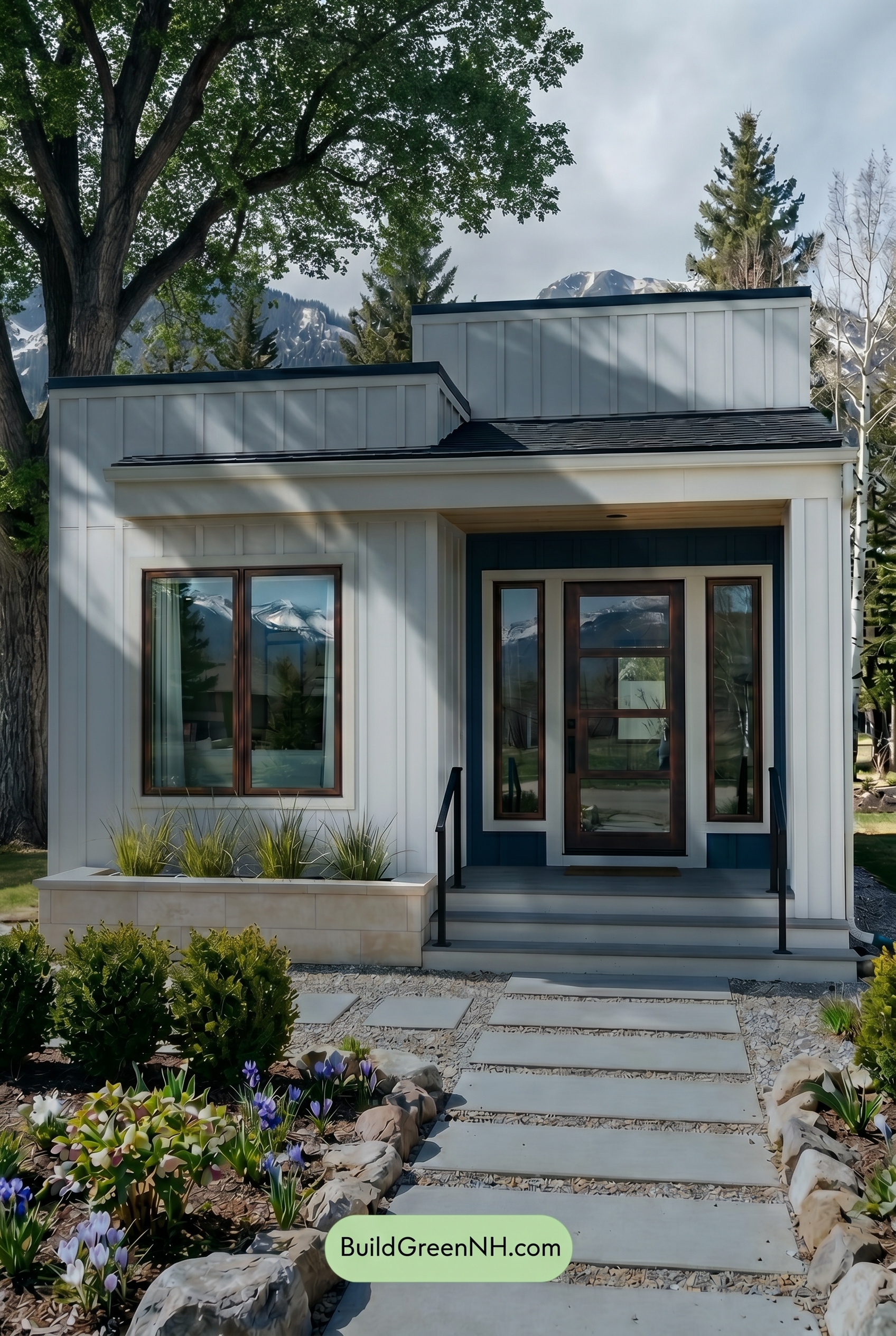 Small Modern Light Grey Exterior Color Scheme: Pale Grey Ridge - Shade