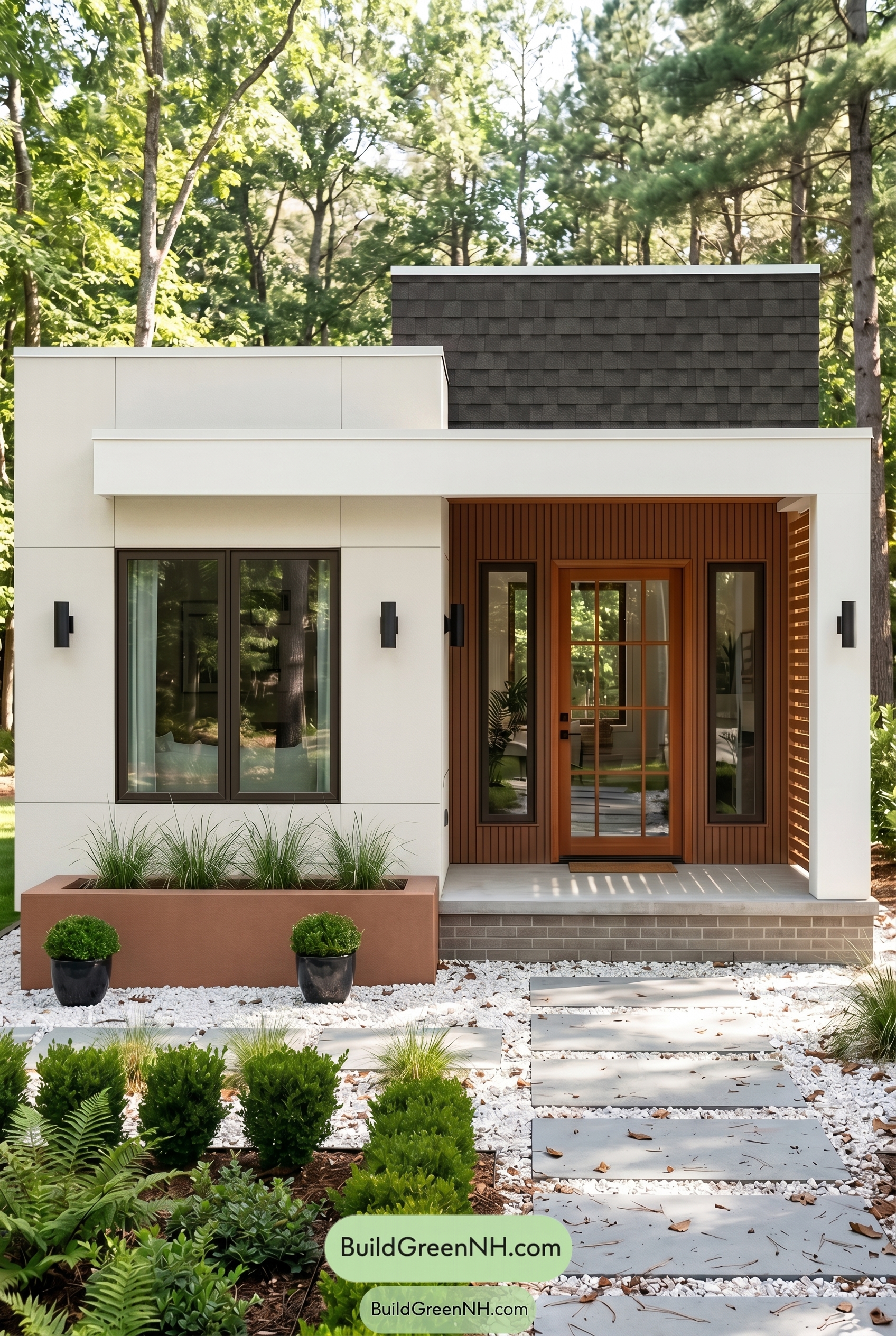 Small Modern Light Grey Exterior Color Scheme: Quiet Grey Warmth