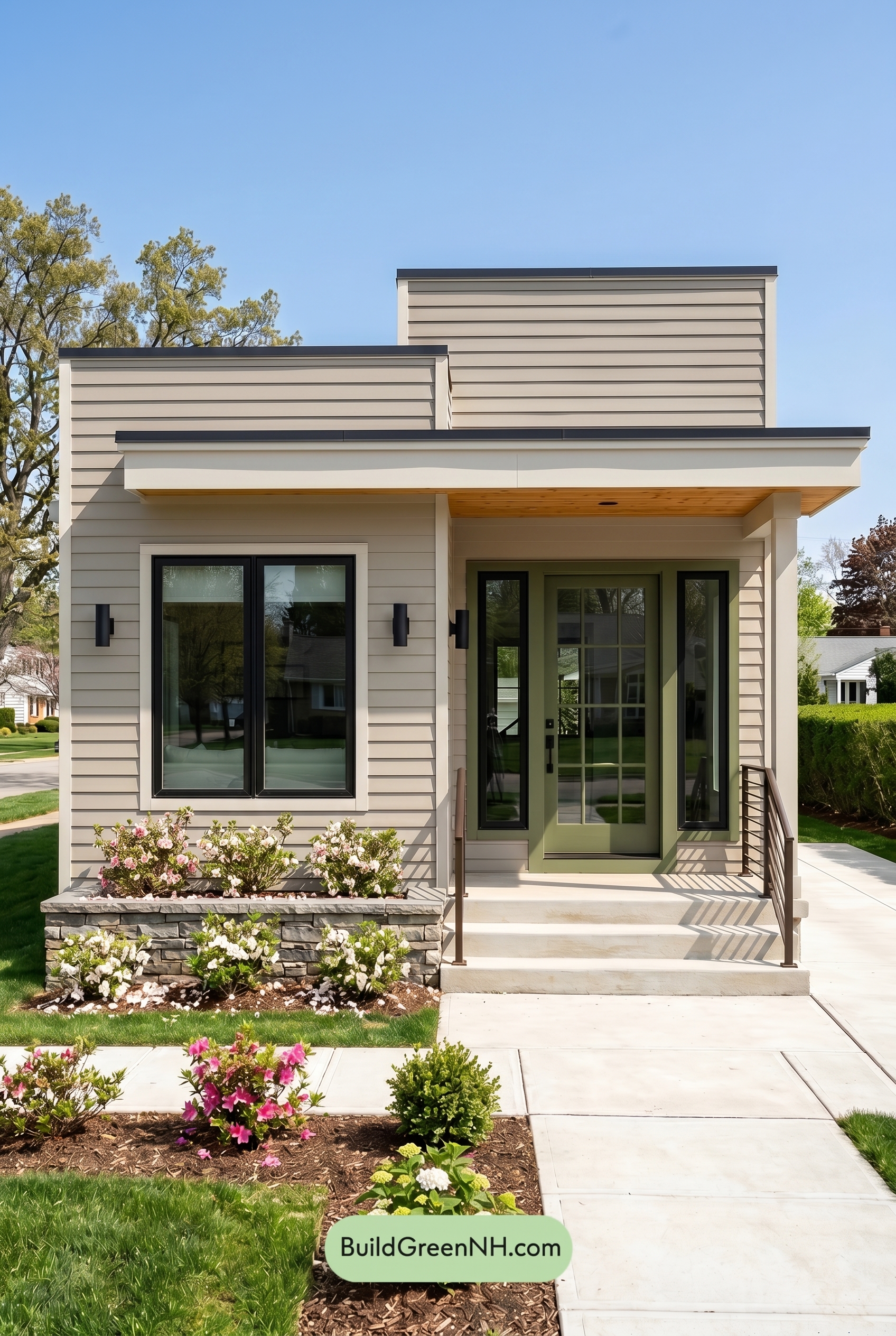 Small Modern Light Grey Exterior Color Scheme: Soft Grey Welcome