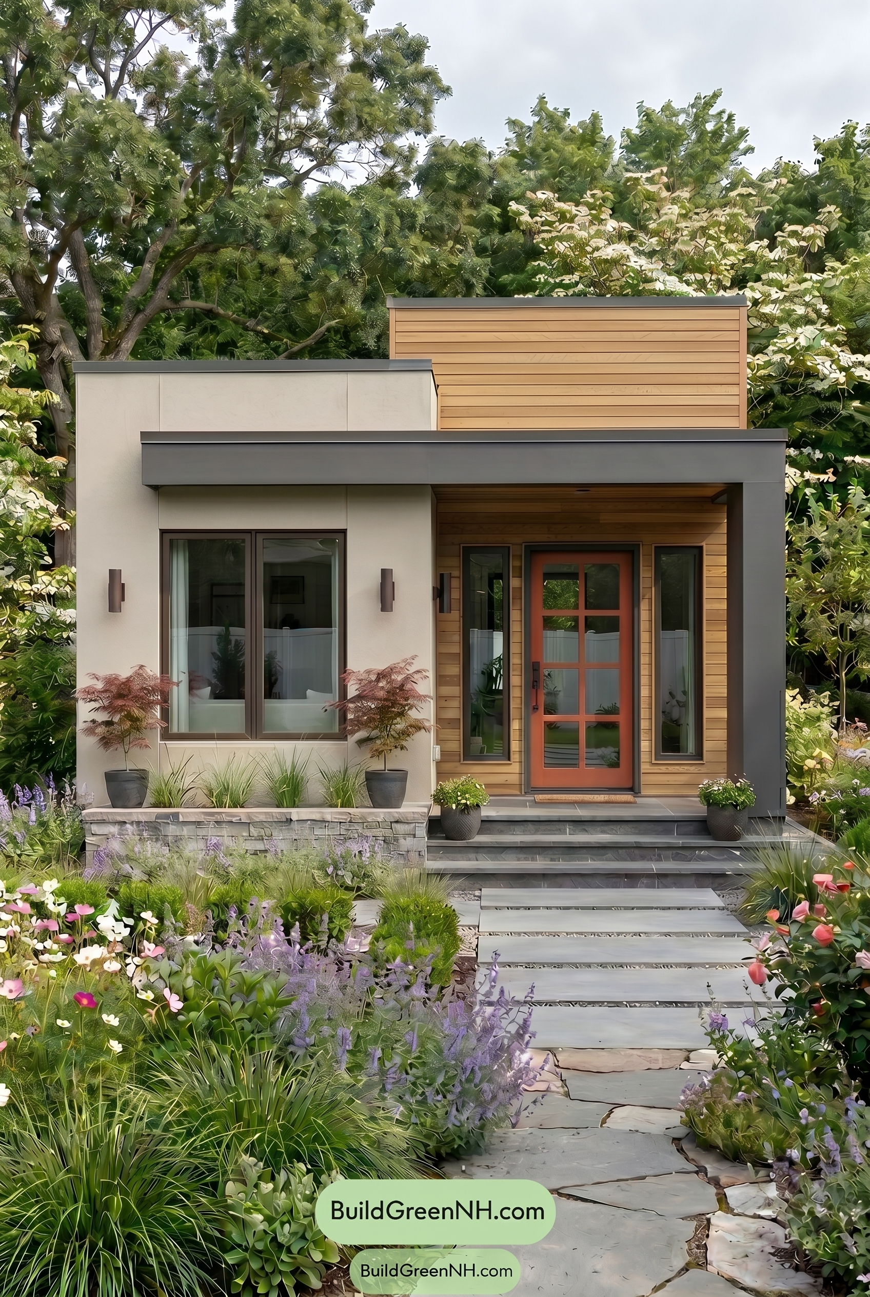 Small Modern Light Grey Exterior Color Scheme: Warm Grey Ember - Overcast