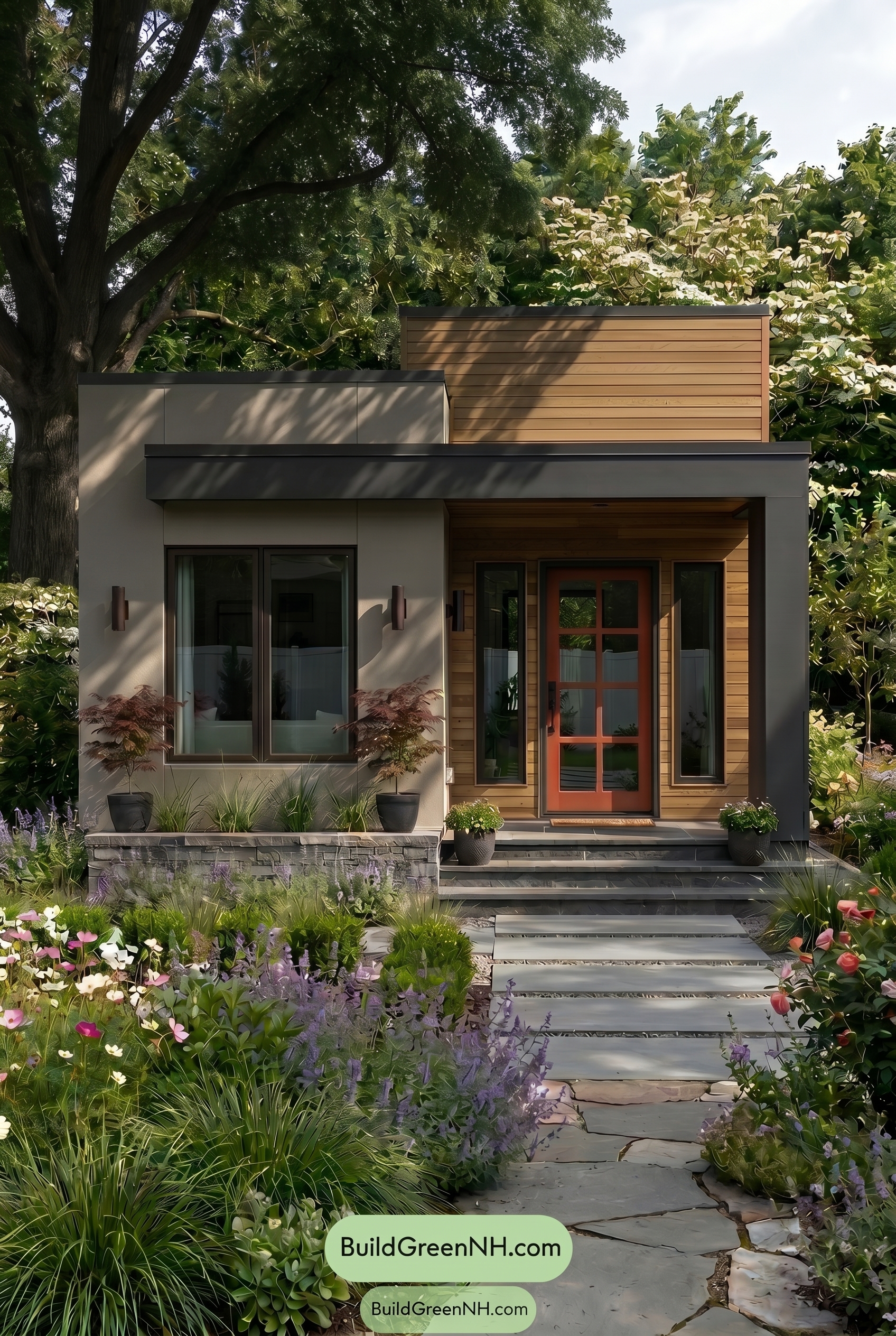 Small Modern Light Grey Exterior Color Scheme: Warm Grey Ember - Shade