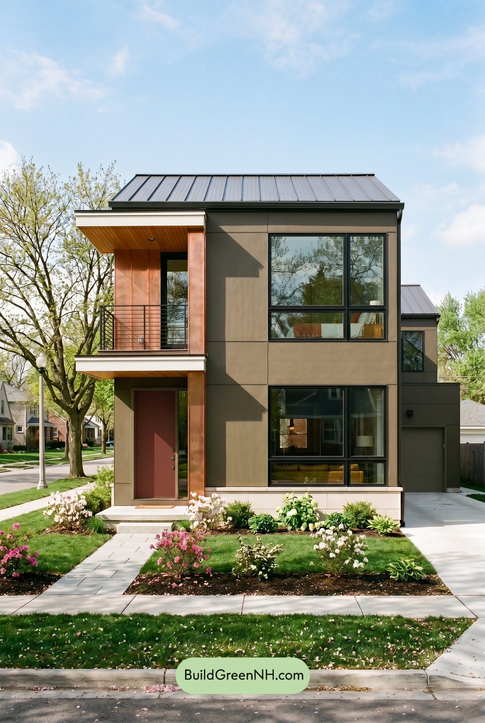 Taupe House Exterior Color Scheme: Bronze Cream Calm